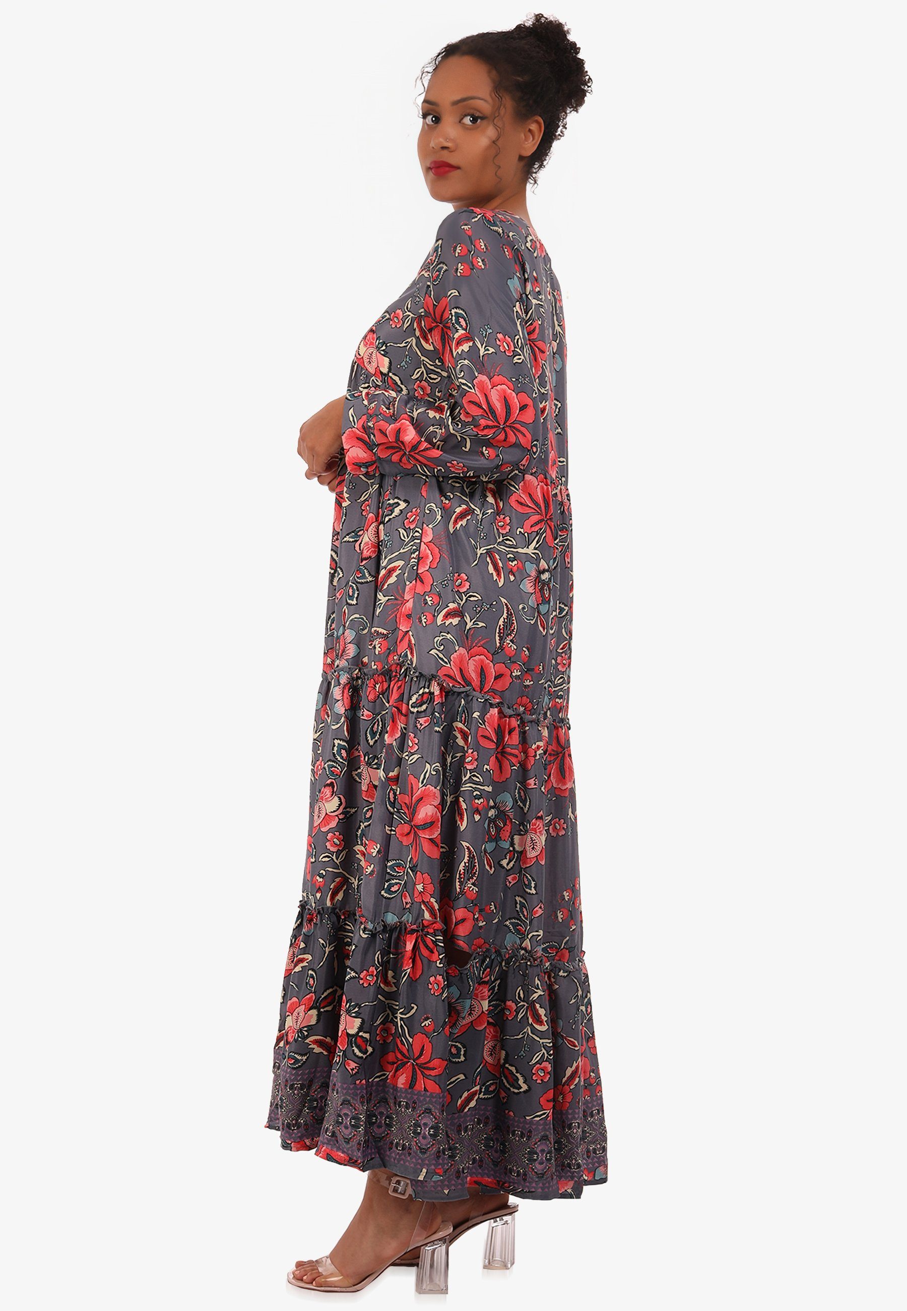 YC Fashion & Style Maxikleid Maxikleid Floral – Luftiges Sommerkleid mit V- günstig online kaufen