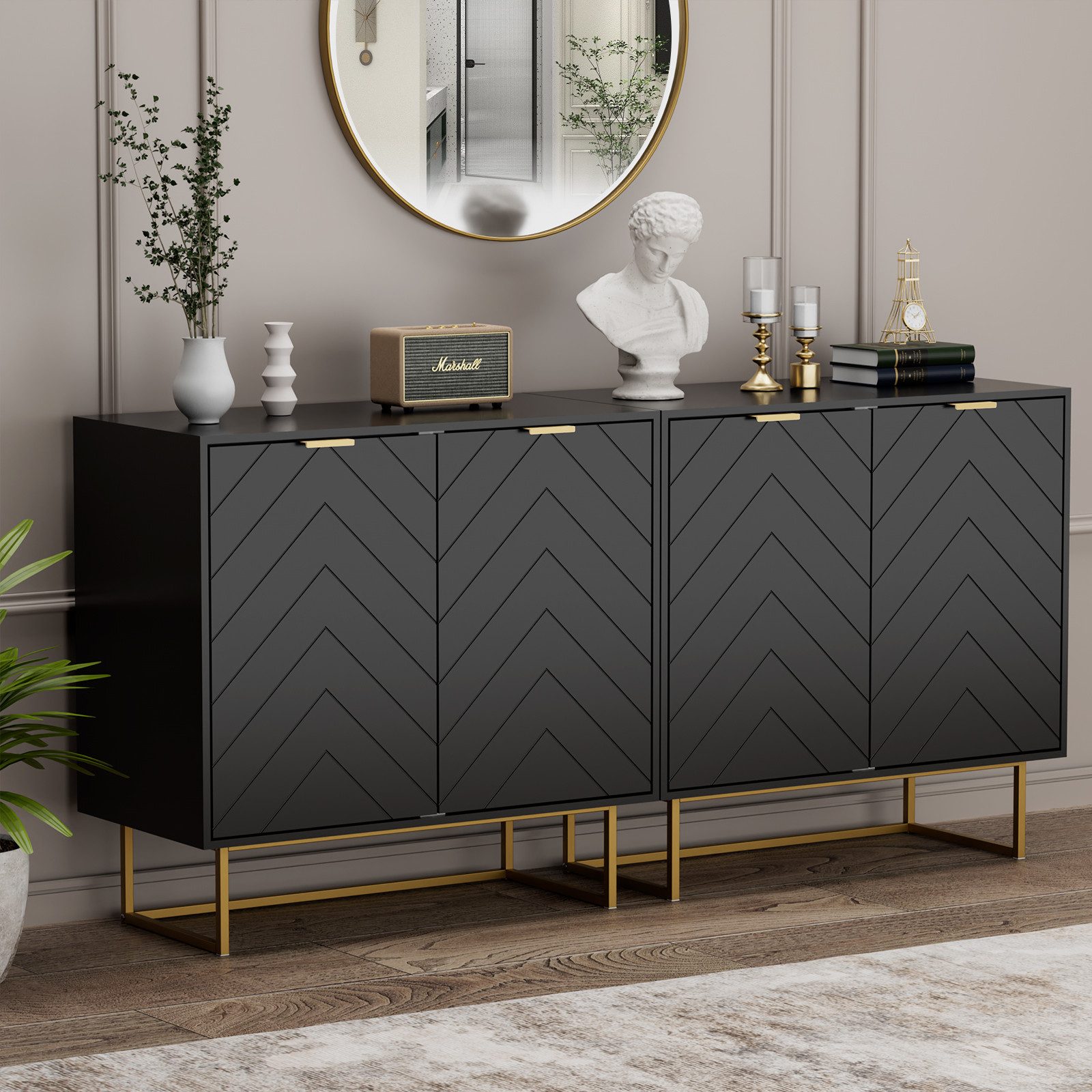 UEV Sideboard Kommode mit Türen Küchenschrank günstig online kaufen