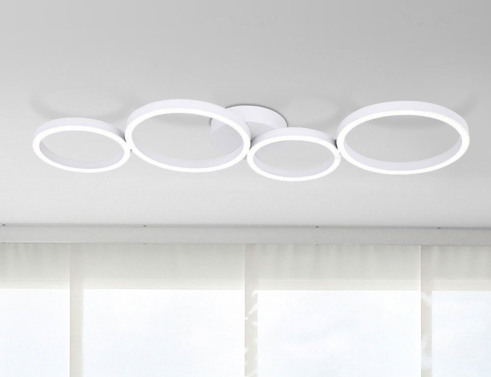 Warmweiß, Esszimmer modern LED LED Deckenleuchte, LED verbaut, fest LED-Leuchtmittel Wohnzimmerlampe Deckenlampe Globo