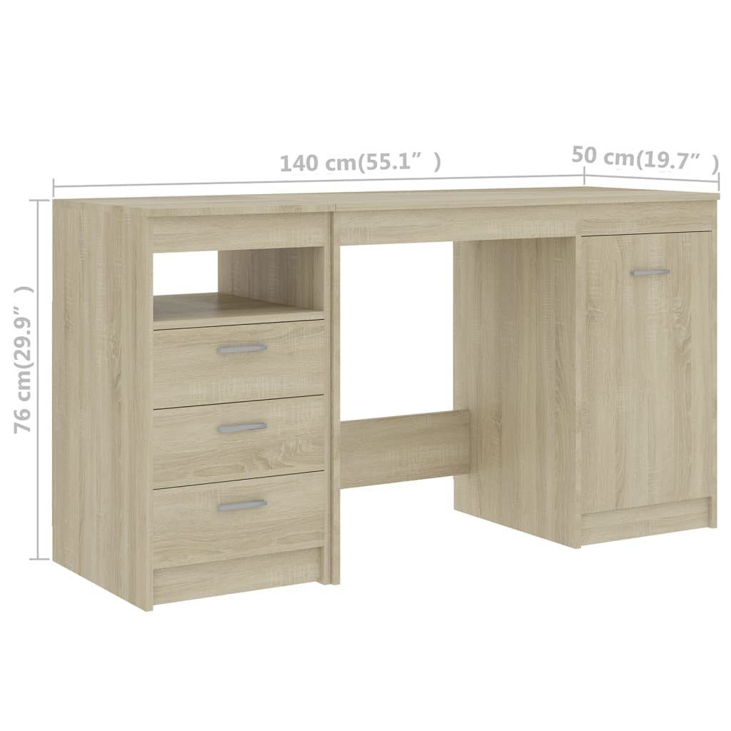 cm 140x50x76 furnicato Holzwerkstoff Schreibtisch Sonoma-Eiche