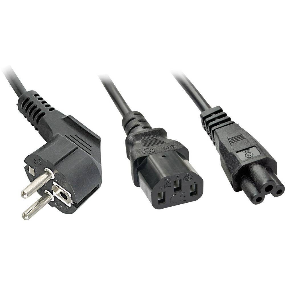 und Computer-Kabel auf C5 1x 2m IEC C13 IEC Lindy 1x Schuko