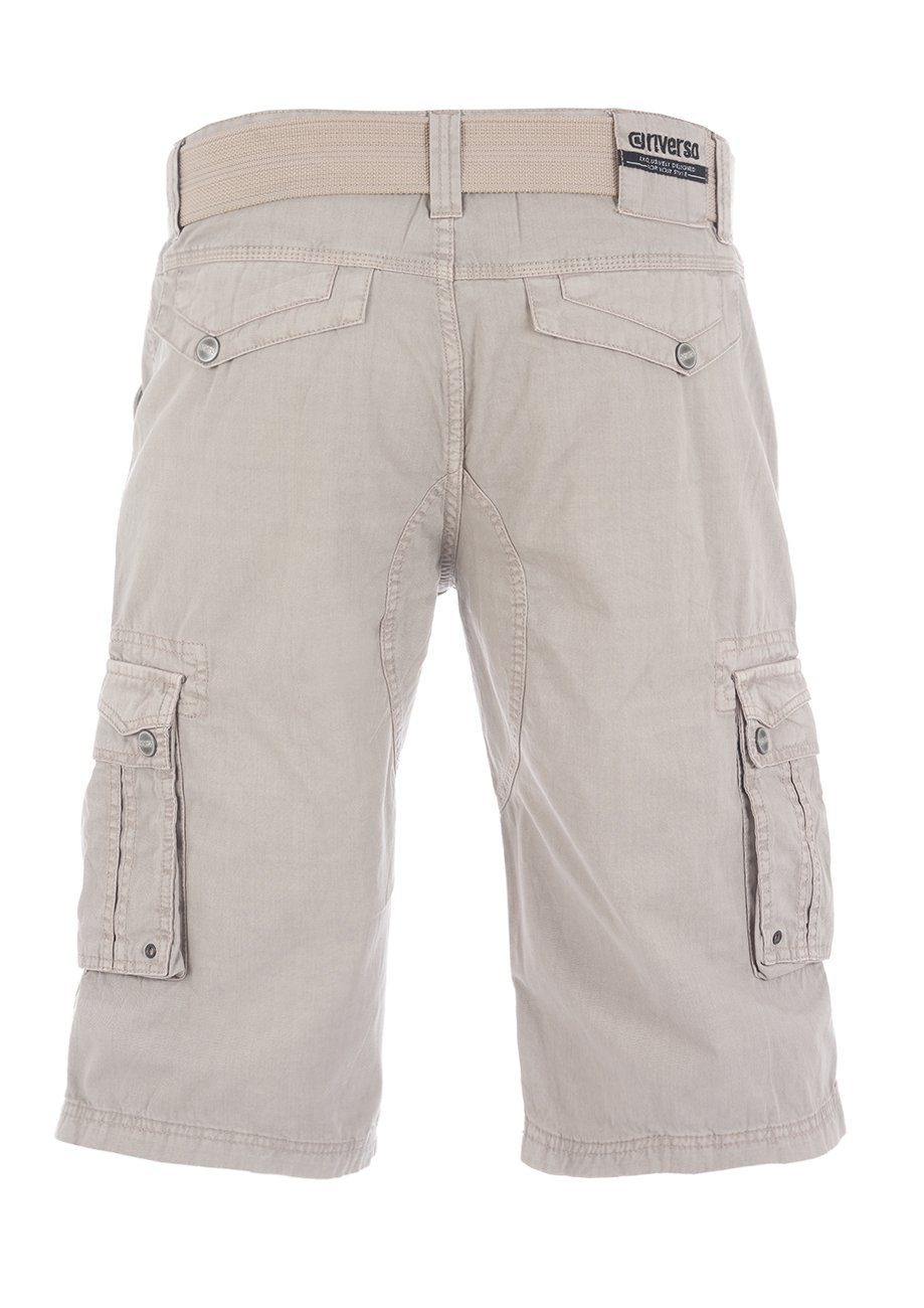 riverso Cargoshorts Herren Shorts RIVAnton Regular Fit Bermudashorts mit Gürtel