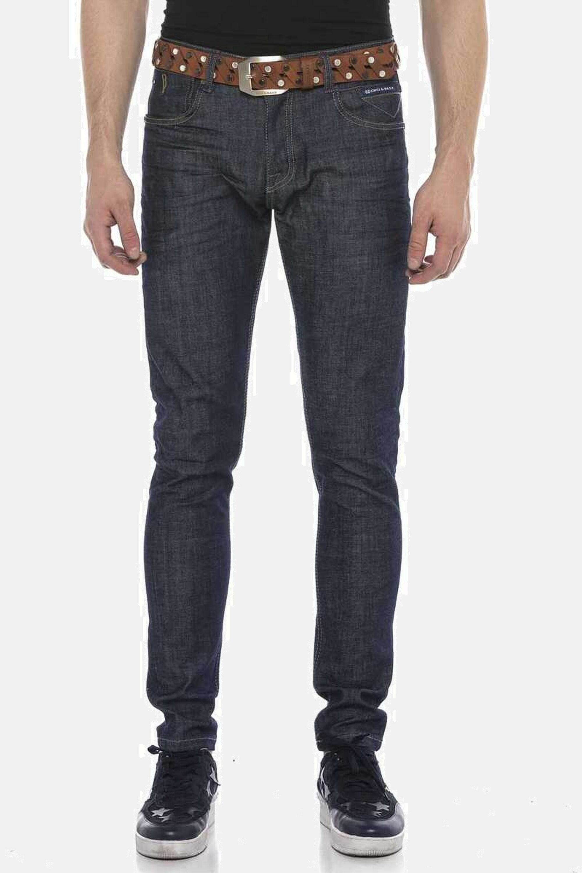 Cipo & Baxx Slim-fit-Jeans Jeans mit Zier-Knopföse, CD538 günstig online kaufen