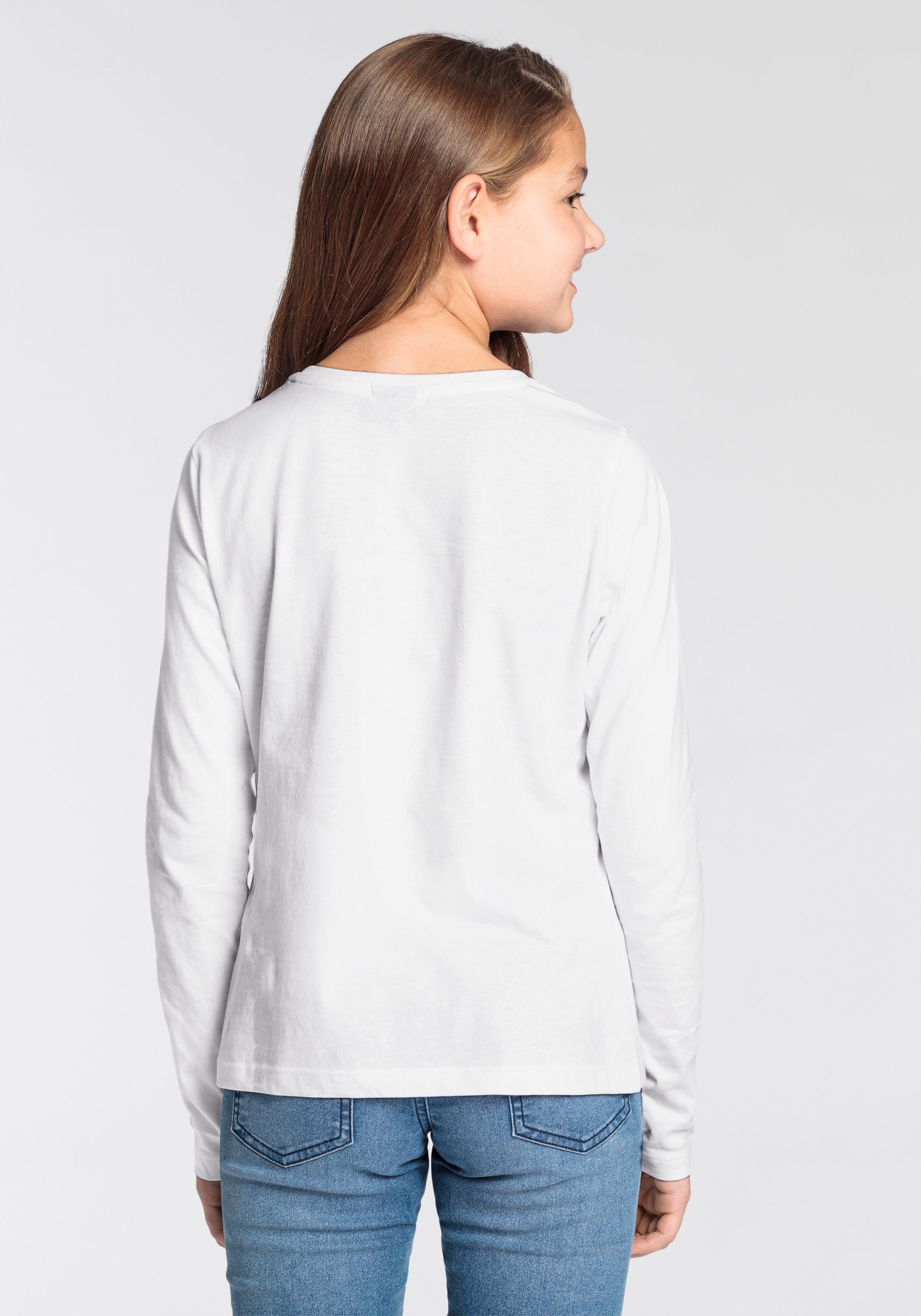 KIDSWORLD Langarmshirt Sprücheshirt Langarm, taillierter Schnitt, mit stylischem Druck