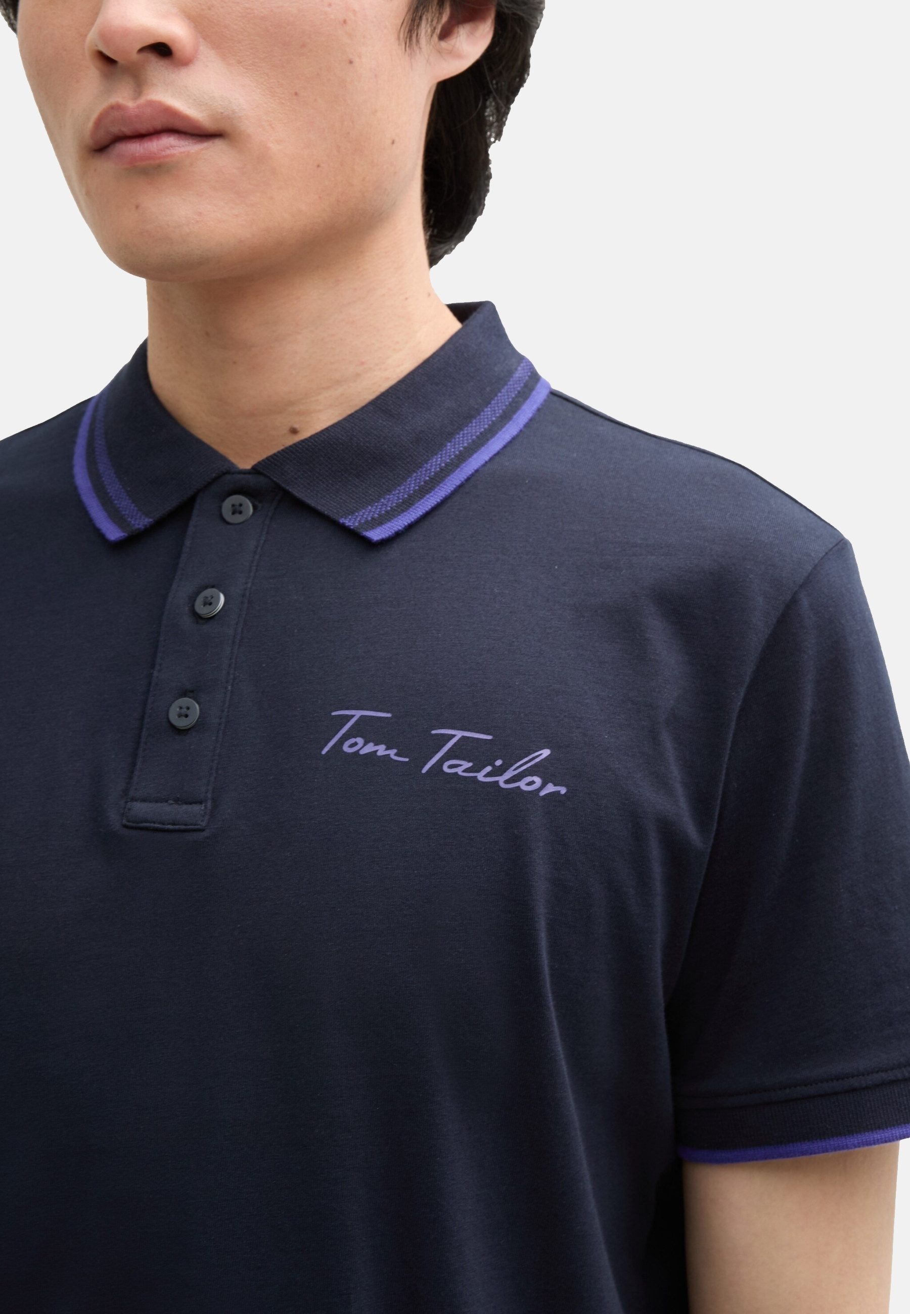 TOM TAILOR Poloshirt Poloshirt Kurzarmshirt (1-tlg., 1) – Bild 4 von 4