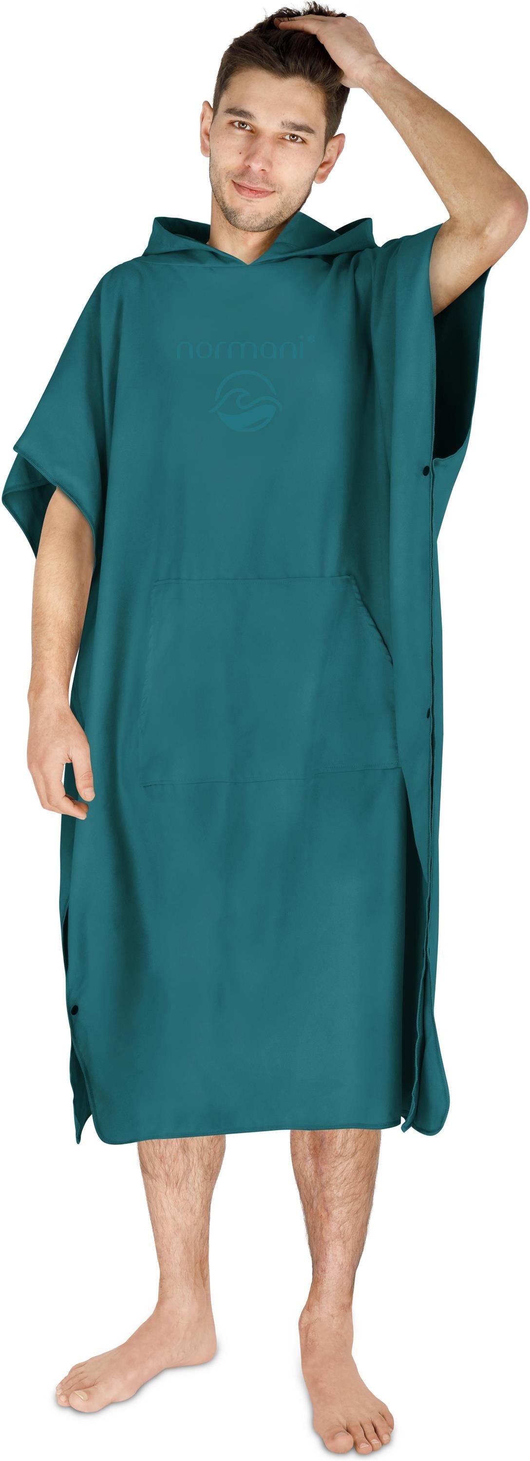 normani Unisex-Bademantel Weicher Mikrofaser Badeponcho Nosara, 110, Polyester, Kapuze, Schlupf, Surfer Poncho + Badetuch aus recyceltem Material – Bild 5 von 5