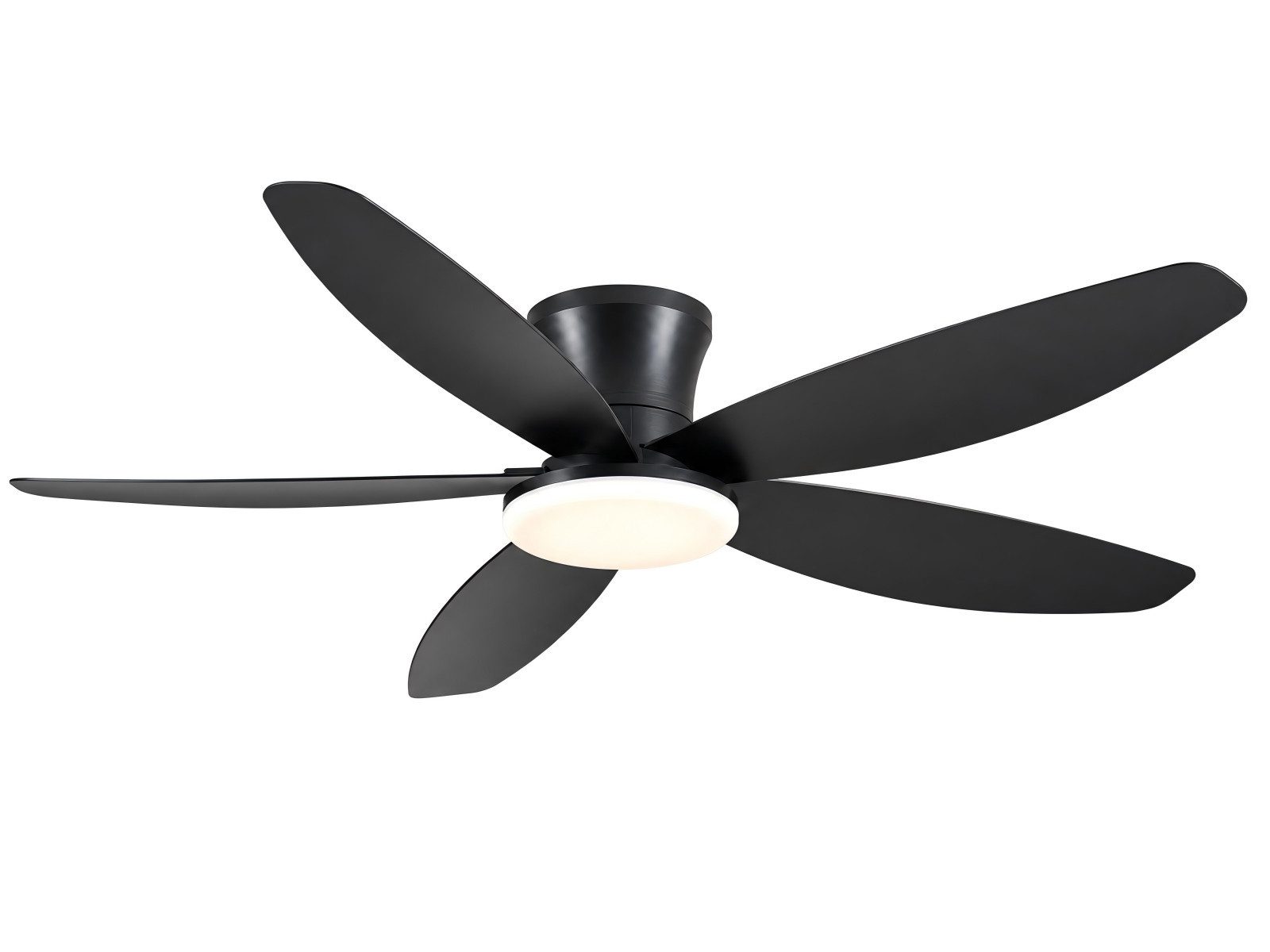 Surtime Deckenventilator mit LED-Beleuchtung, leiser Motor, 6 Geschwindigkeitsstufen, 5 Flügel, ⌀ 91 cm, 36 W, 35 dB, Fernbedienung– für Räume bis 20 m²