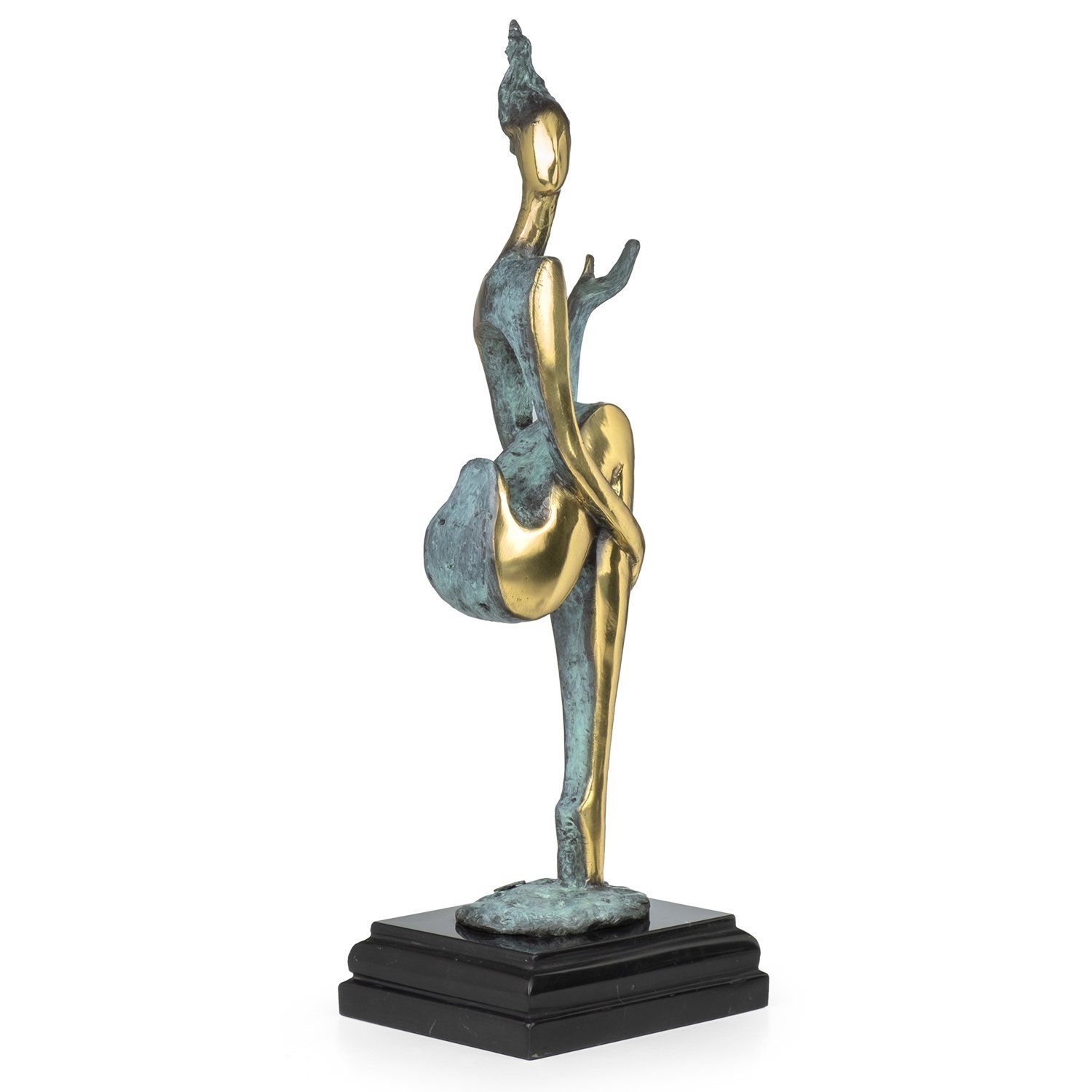 Figuren Deko Moritz Regal Bronzefigur Vitrine Dekofigur Weiblicher Akt für Schreibtisch abstrakt, Bronzefigur Skulptur