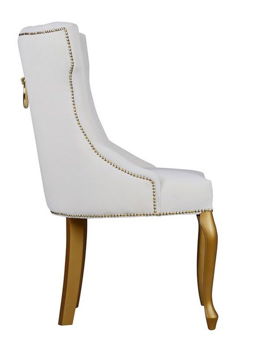Qualität Luxus Classic Neo Stuhl - Luxus Stuhl Rückenring Metall Esszimmer Padrino Esszimmerstuhl ALLE Padrino - Casa mit - Möbel - FARBEN Style Casa Vintage Barock Hotel