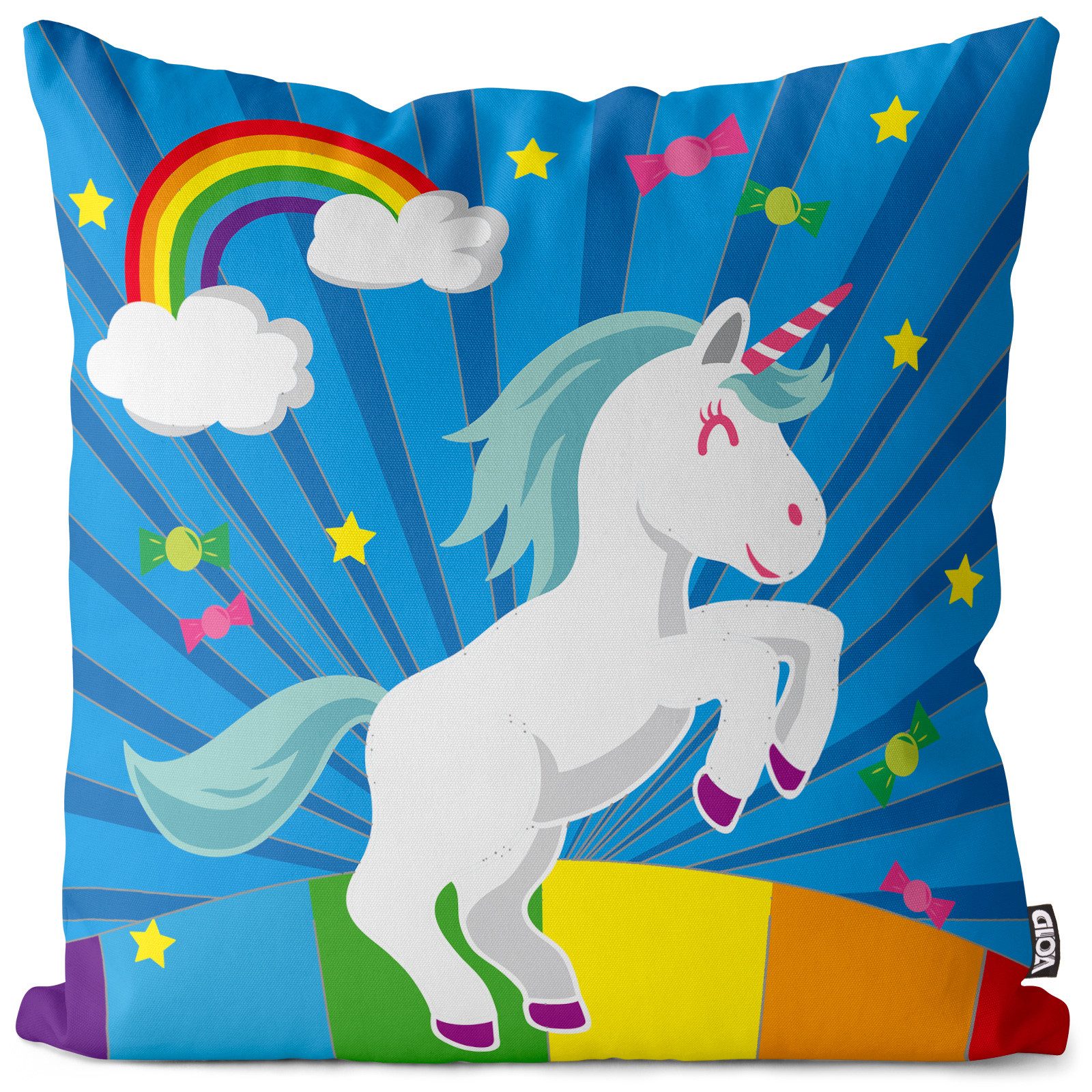 VOID Kissenbezug, Unicorn Candy Einhorn Outdoor Indoor Regenbogen kissen