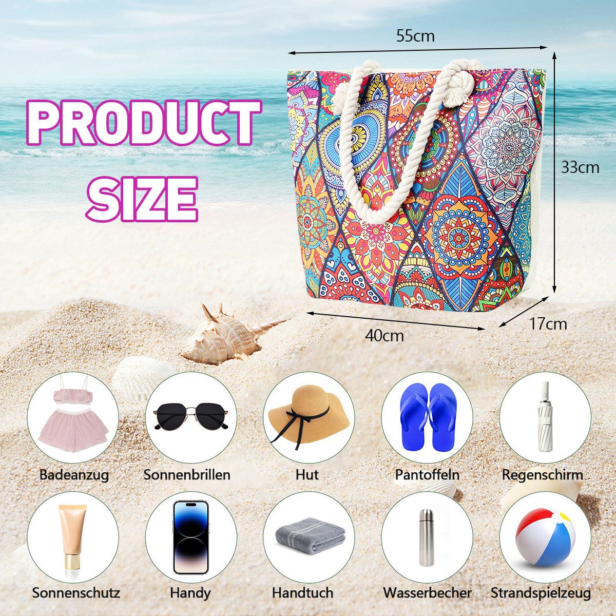 ZEUOPQ Strandtasche Strandtasche Familie Strandtasche Shopper günstig online kaufen