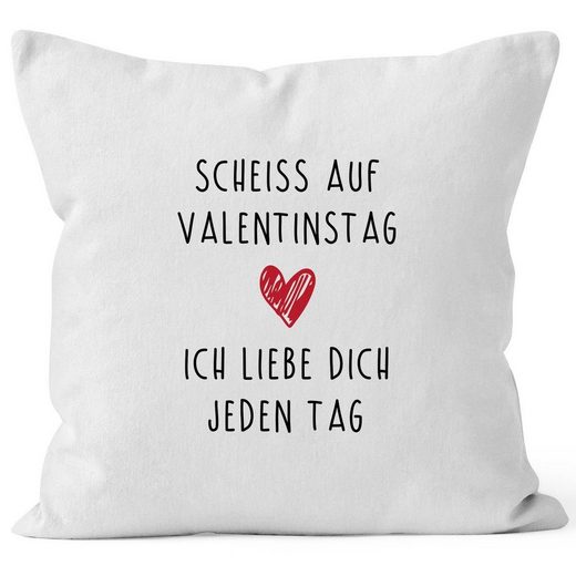 MoonWorks Dekokissen »KissenBezug Scheiß auf Valentinstag Ich liebe