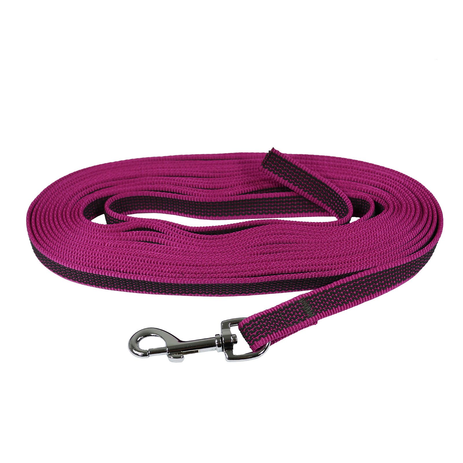 EQuest Schleppleine Gummierte Schleppleine für Hunde, ohne Handschlaufe, 8 m, pink, 100% Polypropylen