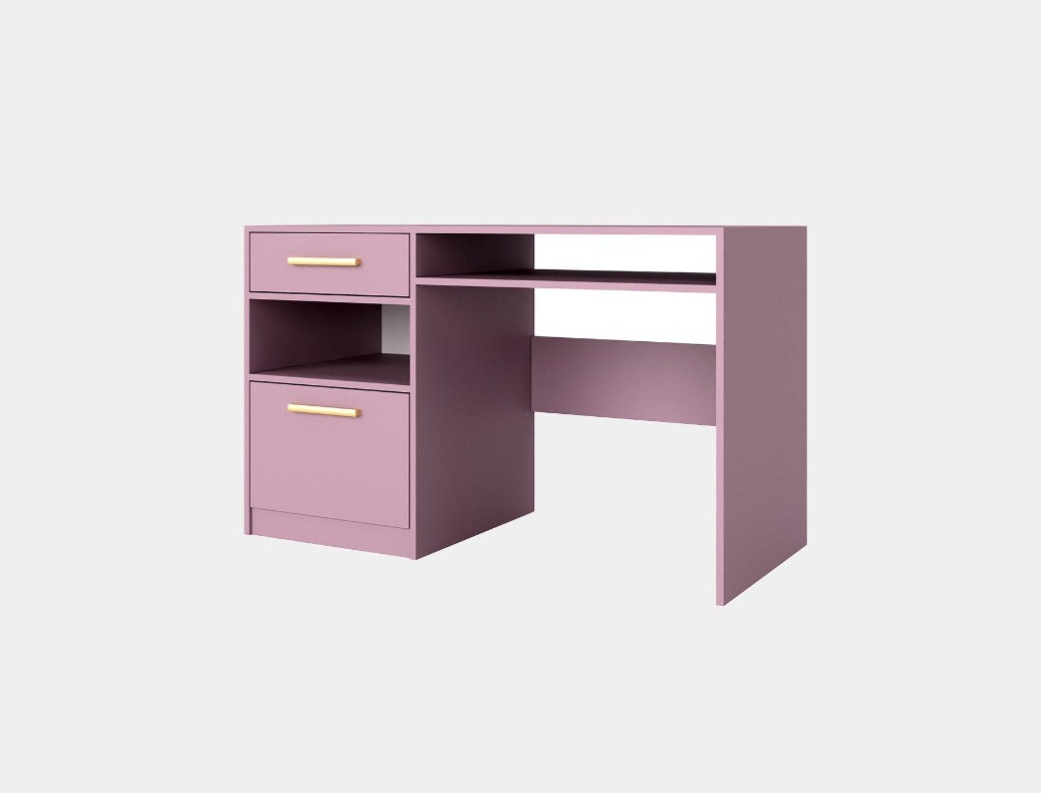 Masseno Schreibtisch Schreibtisch ELISE 82 x 125 cm lila