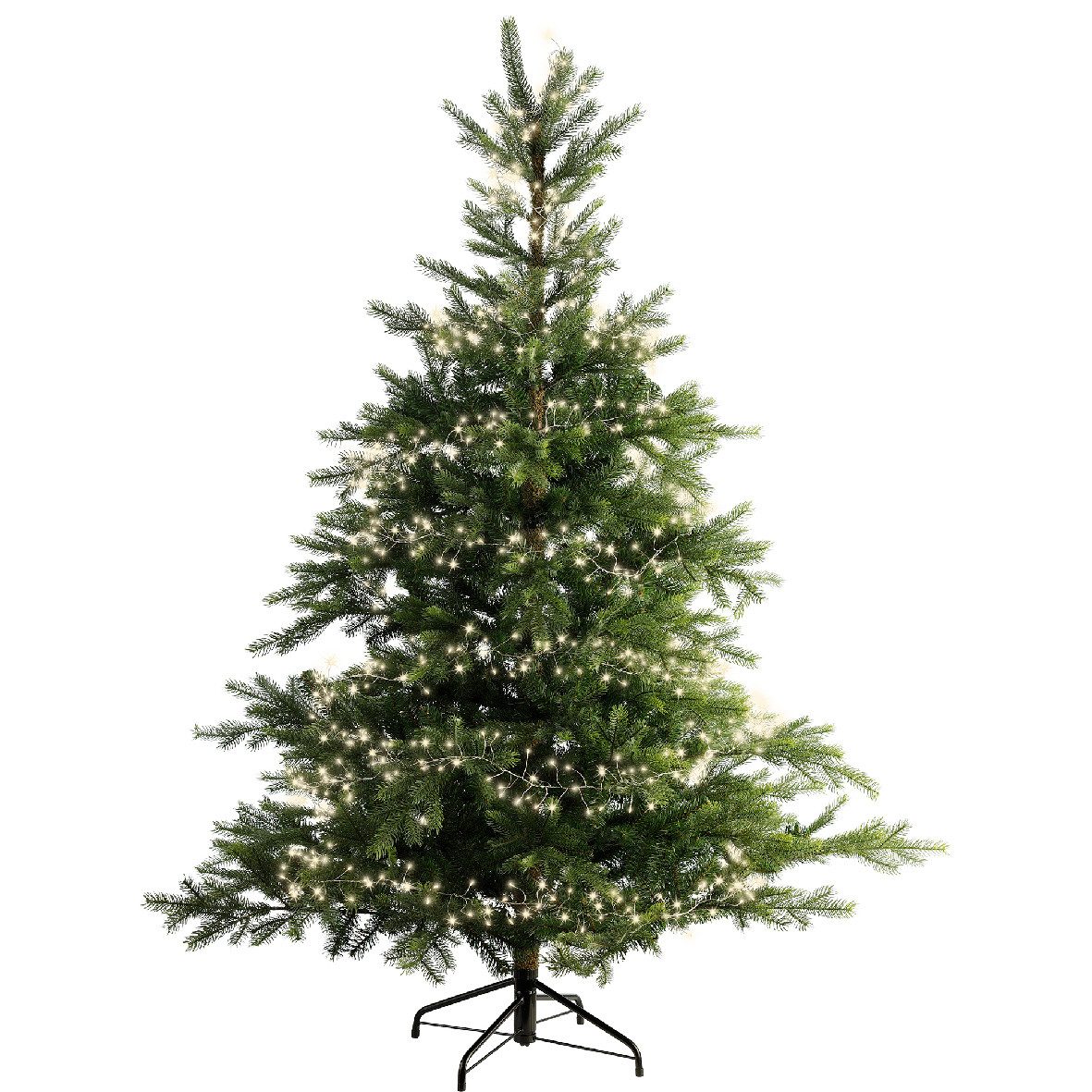 Lumineo LED-Lichterkette Lumineo Micro-LED COMPACT TWINKLE 960 LED 12 m warm weiß, Silberdraht, Indoor/Outdoor, 8 Funktionen, 8h-Timer, + 5 Meter