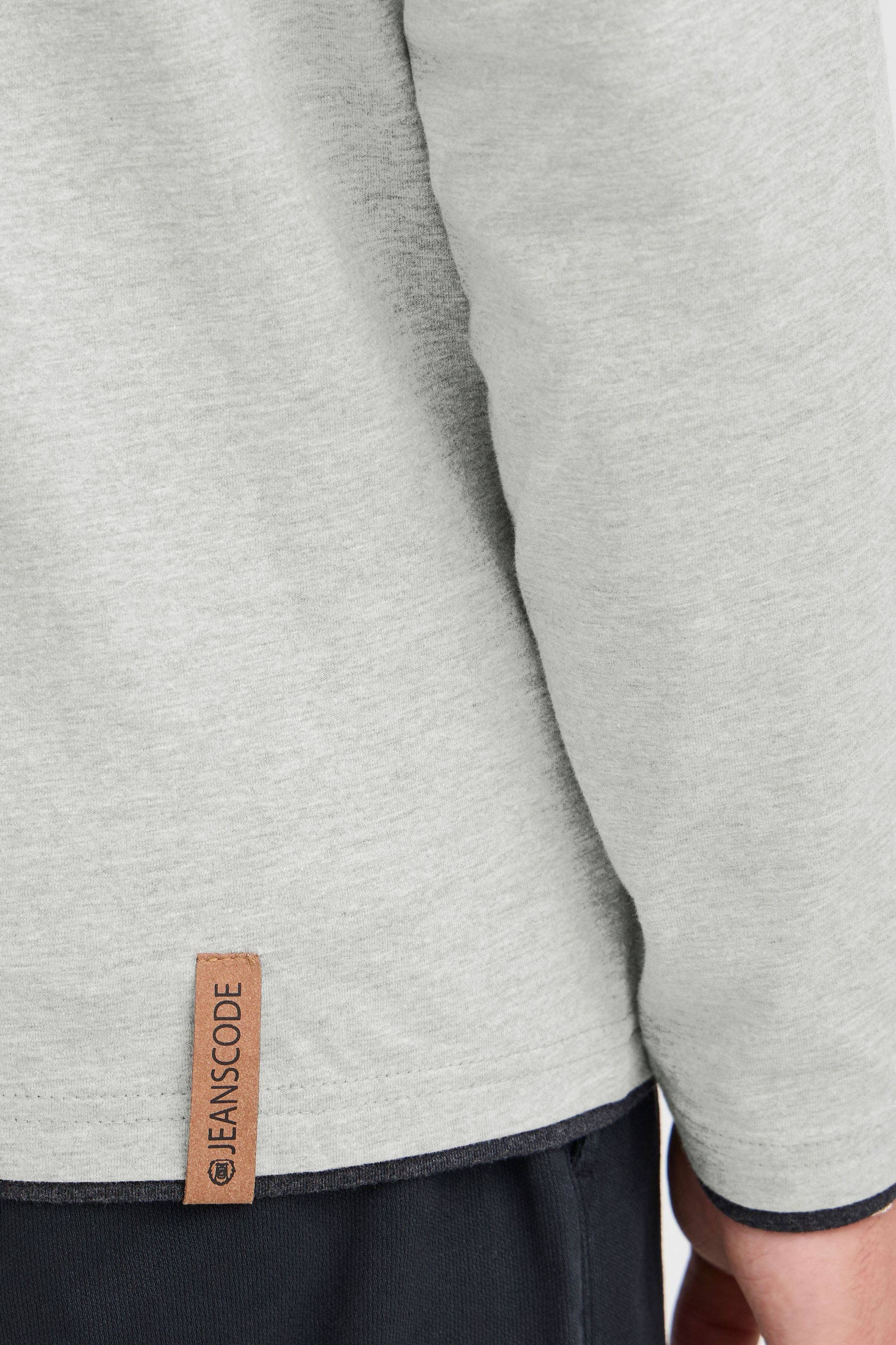 Indicode Rundhalsshirt IDGifford Longsleeve mit Knopfleiste
