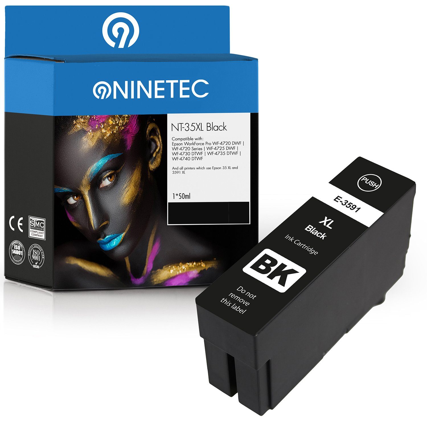 NINETEC ersetzt T3591 Black 35XL Tintenpatrone Epson