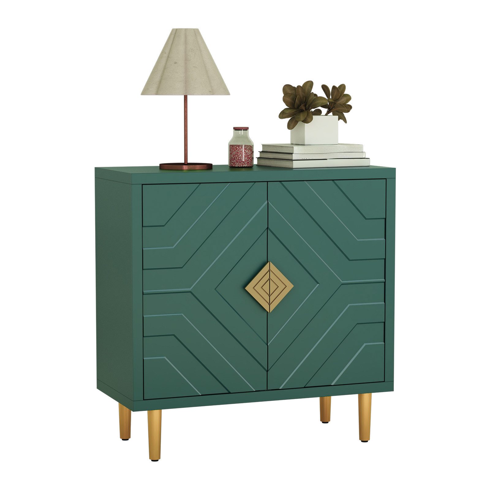 HOLTICO Sideboard Schrank für Wohnzimmer, Küche, Schlafzimmer (1 St), Kommode mit 2 Türen, Küchenschrank, Aufbewahrungsschrank