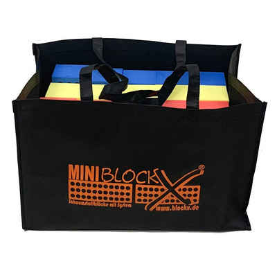 BlockX Spielbausteine Aufbewahrungstasche für Schaumstoffblöcke MiniBlockX, Maßgeschneidert für 20 MINI BlockX-Bausteine