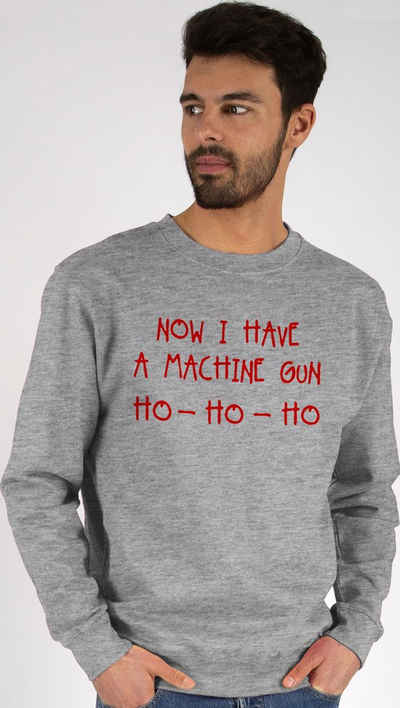 Shirtracer Sweatshirt Ho Ho Ho Now I Have a Machine Gun (1-tlg) Weihachten Kleidung