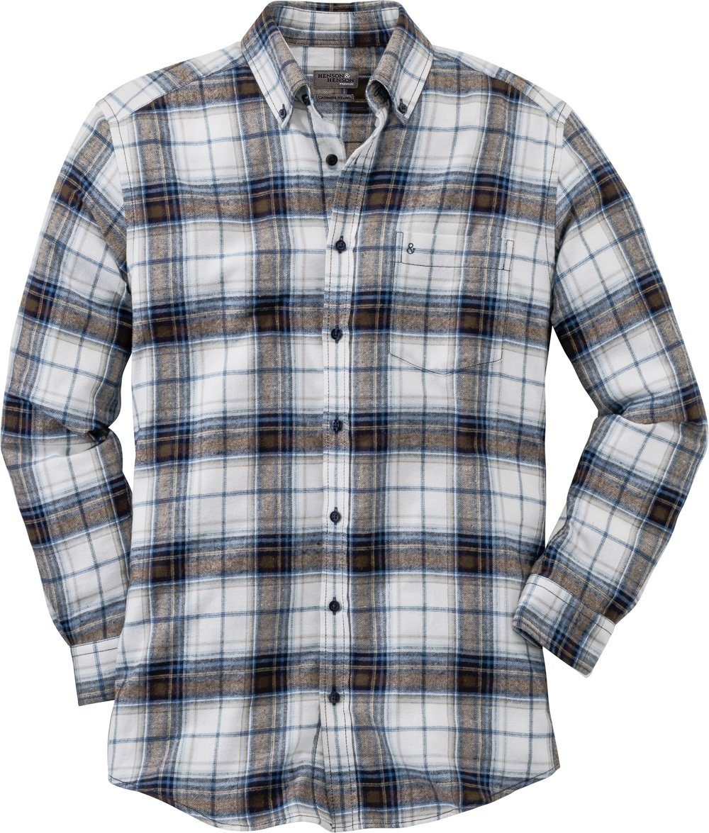 Flanellhemd beidseitig aufgeraut für kaschmirweichen Griff, natürliche Temperaturregulierung