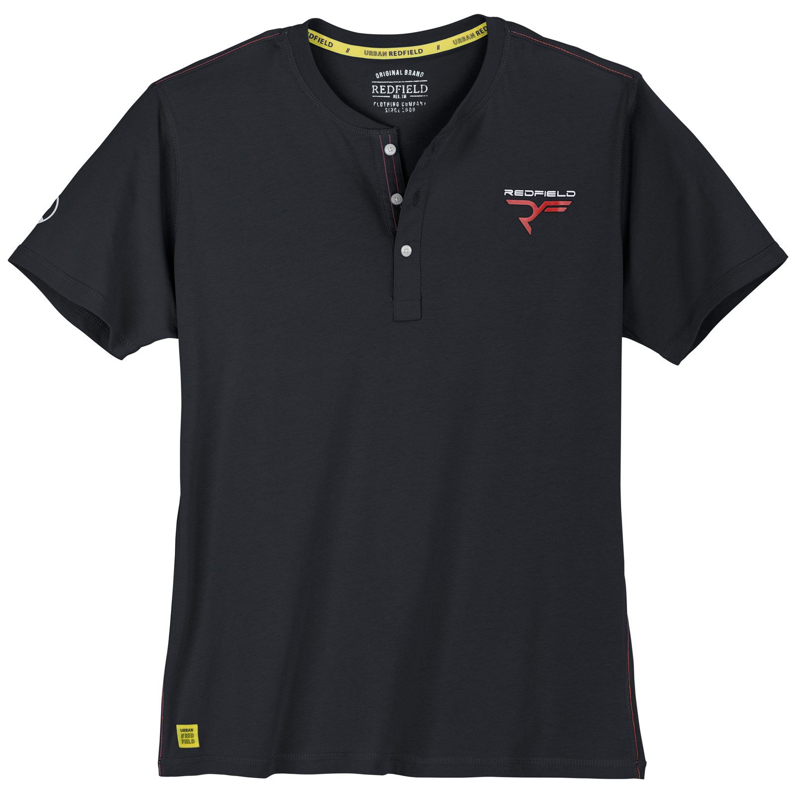 redfield Rundhalsshirt Redfield Übergrößen Henley T-Shirt günstig online kaufen