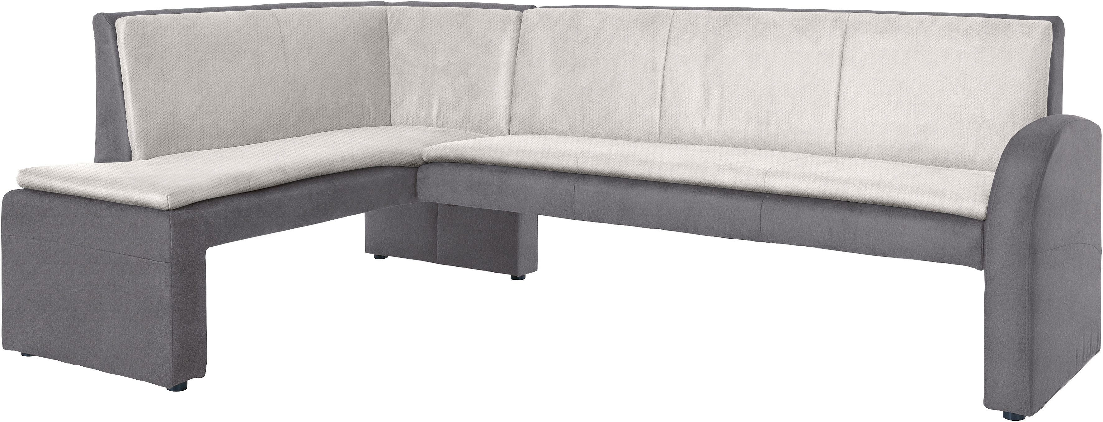 exxpo - sofa fashion Eckbank Cortado, elegant und modern mit hohem Sitzkomfort, hohe Bodenfreiheit, schöne Detailverarbeitung, wahlweise Lederbezug