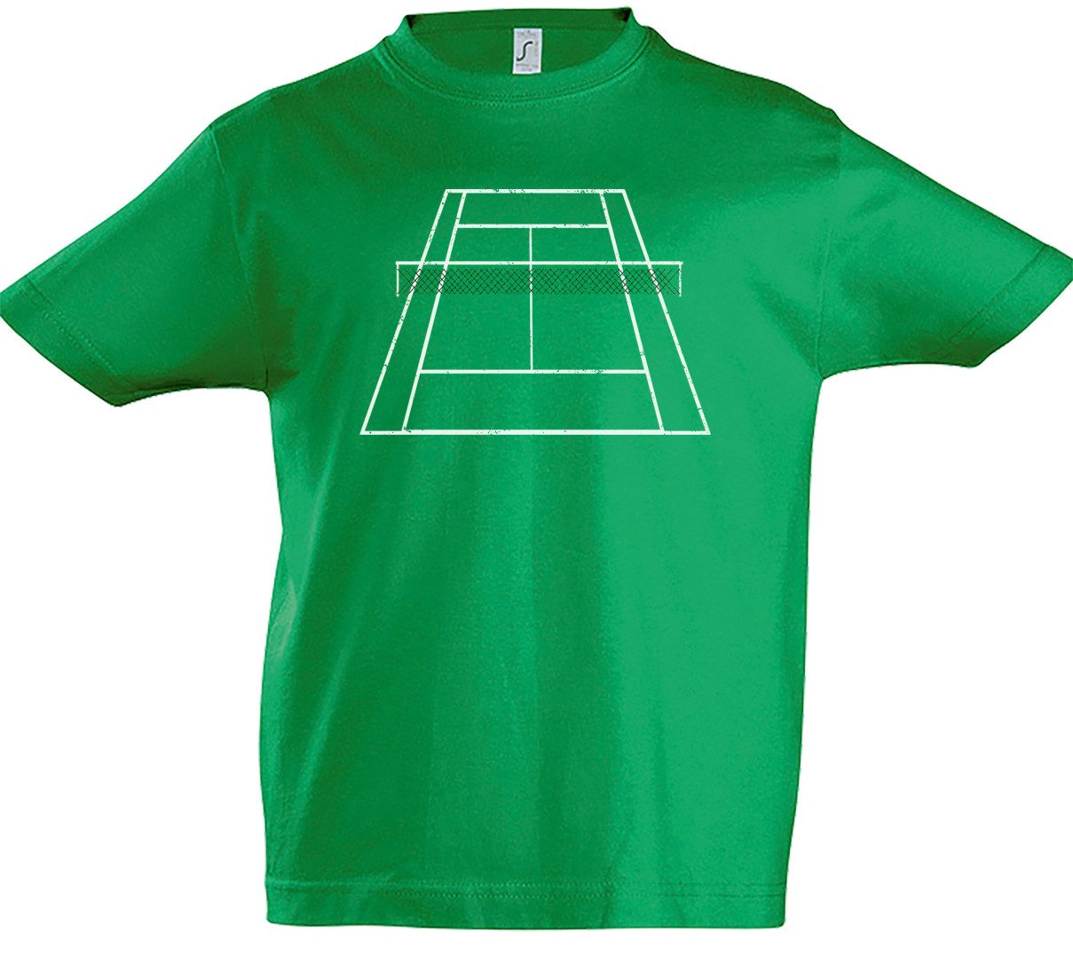 Print-Shirt Tennis Court II Kinder T-Shirt Tennisplatz Player Sport Passion Love