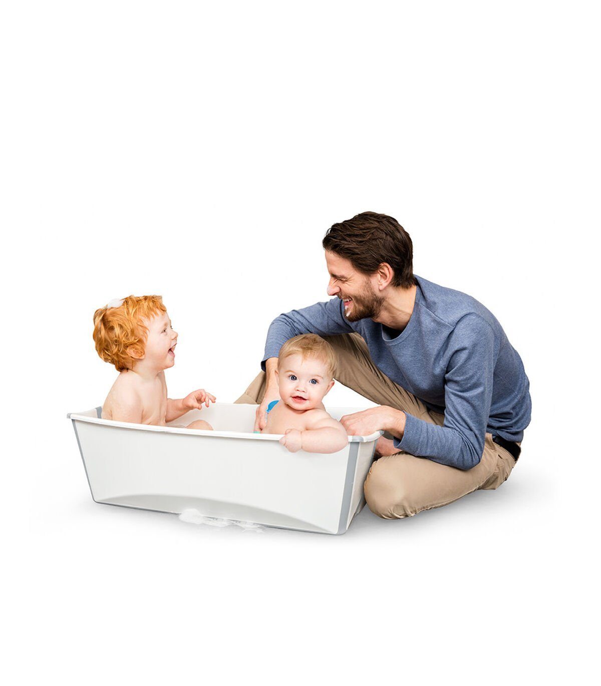 X-Large Support Bundle White mit Bath® Stokke Babybadewanne Newborn Flexi