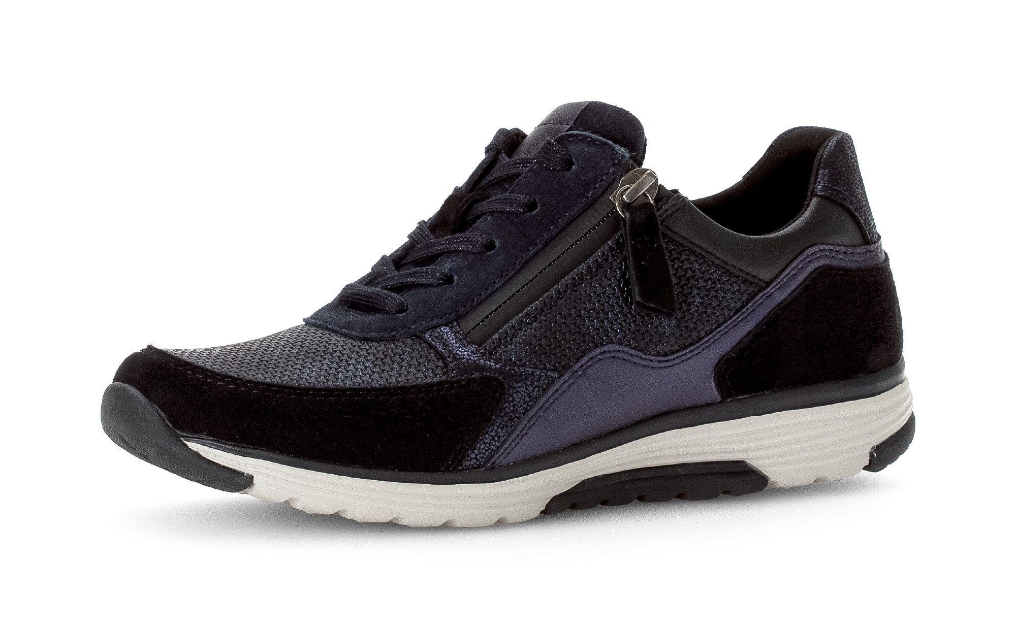 Gabor Rollingsoft Keilsneaker, Komfortschuh, Halbschuh, Schnürschuh mit Logo an der Ferse