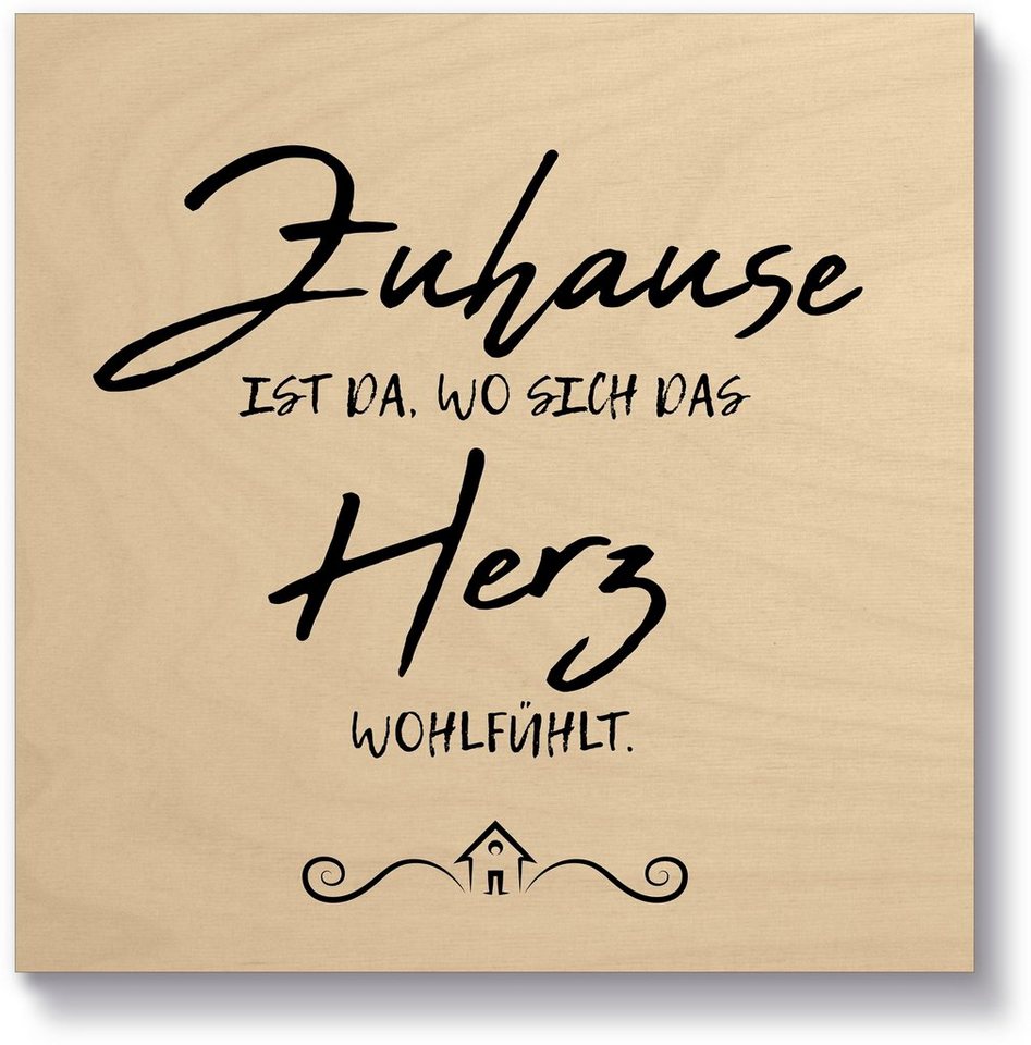 Artland Holzbild Zuhause III, Sprüche & Texte (1 St)
