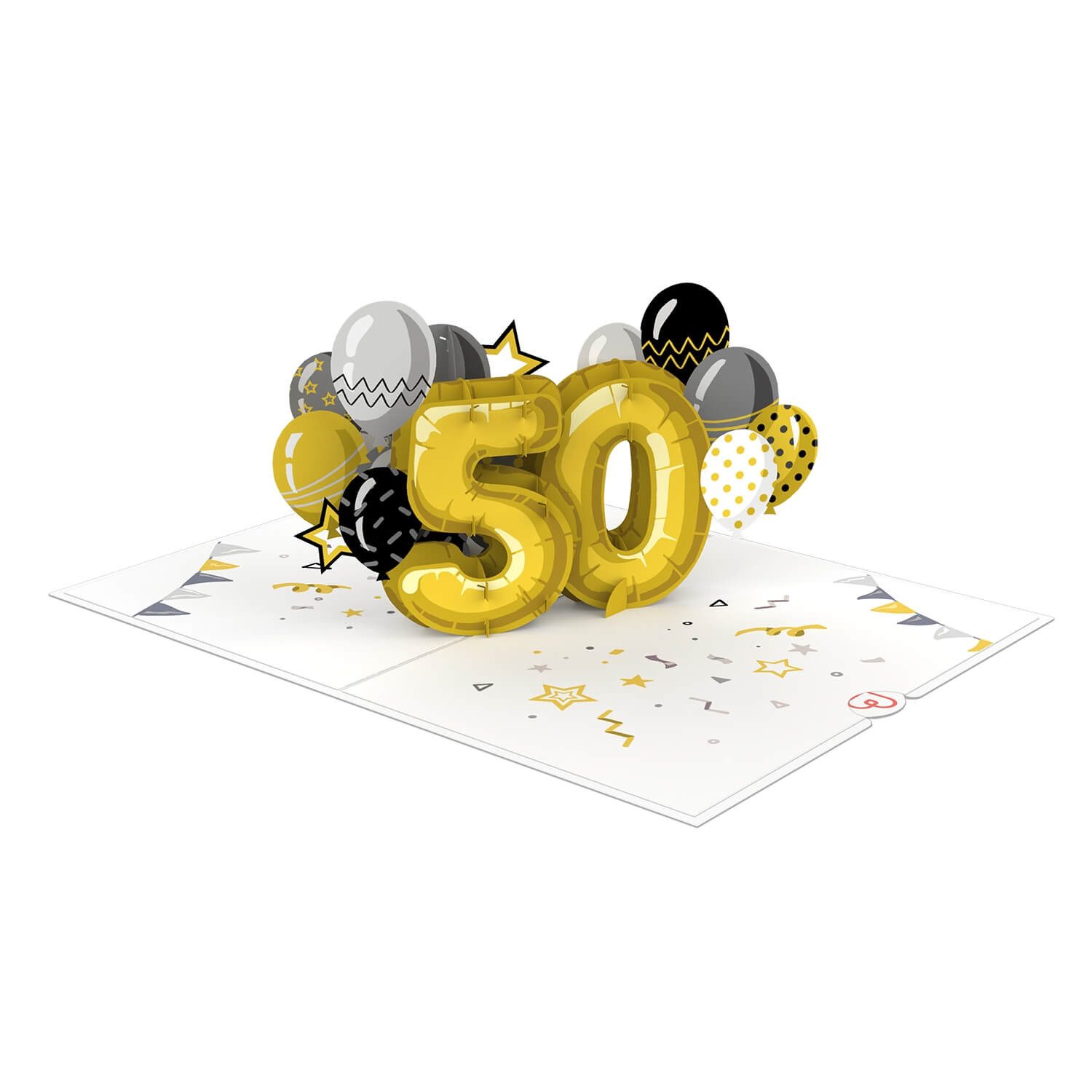 papercrush Geburtstagskarte 50. Geburtstag Pop-Up Karte