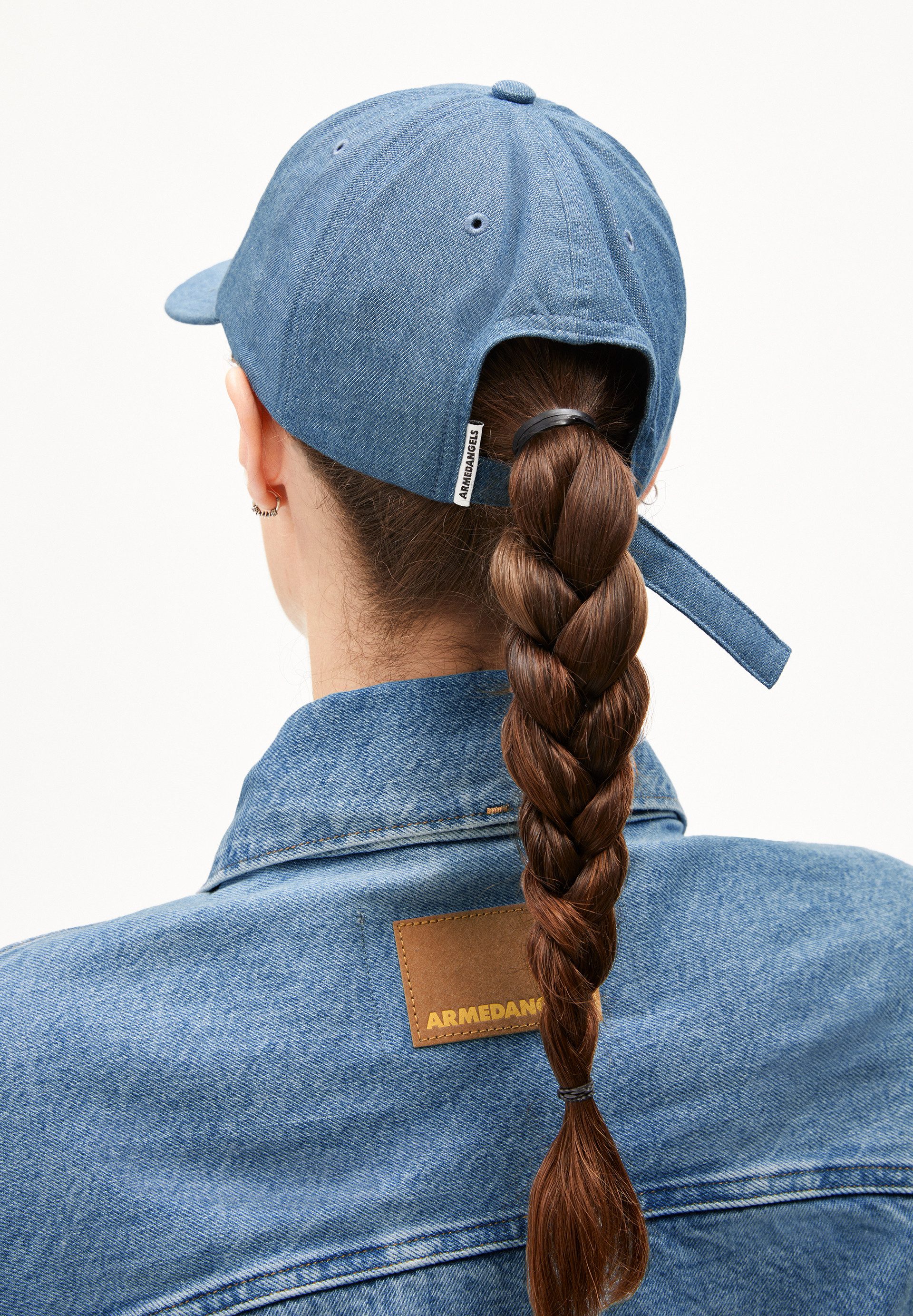 Armedangels Baseball Cap YENAAS DENIM INDIGO Unisex Kappe Aus Bio-Baumwolle