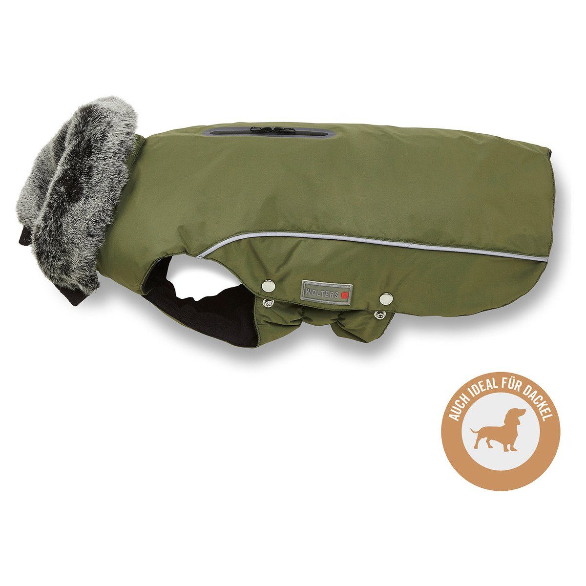 Wolters Hundemantel Winterjacke Amundsen für Dackel olive