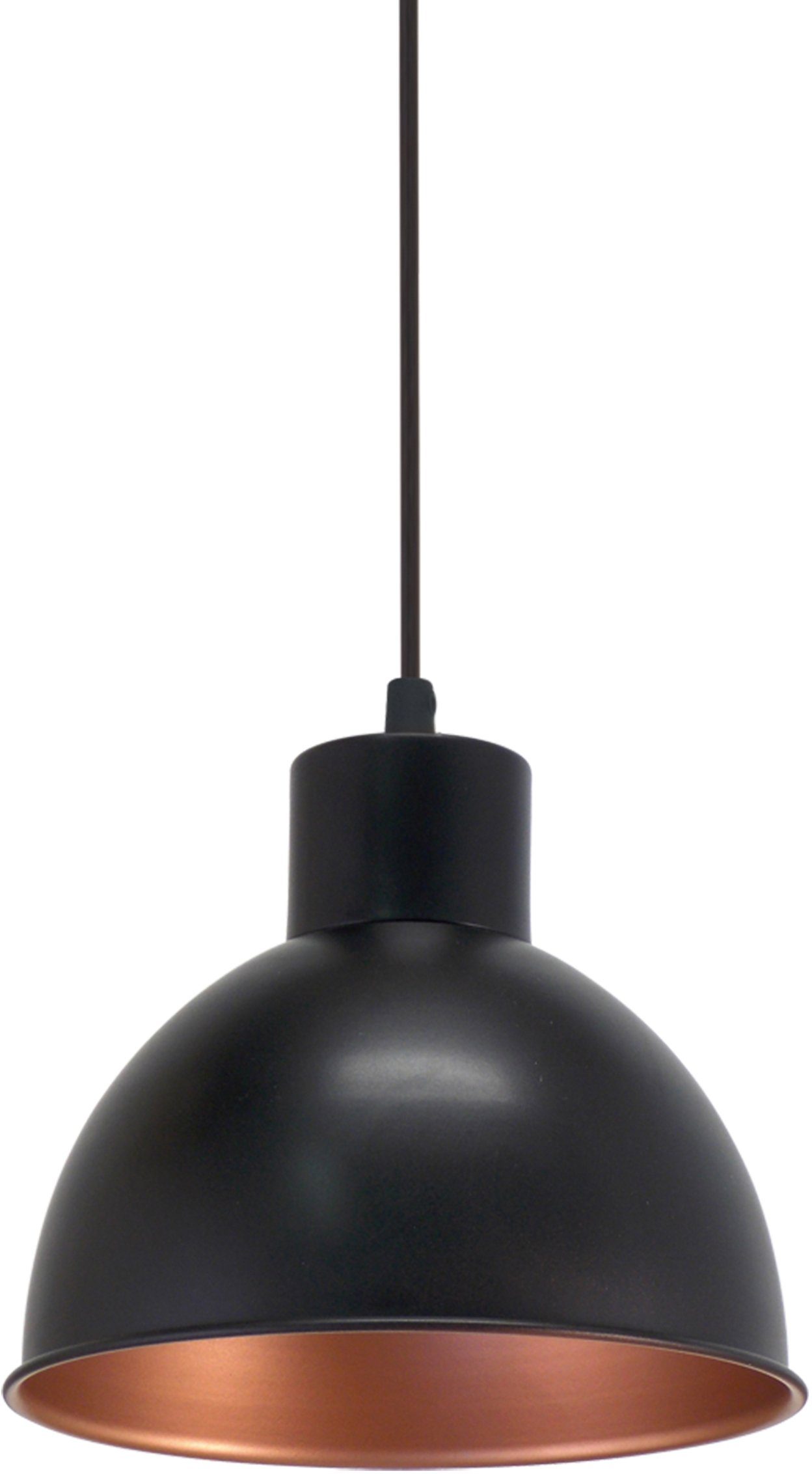 EGLO Pendelleuchte TRURO 1 Hängelampe, Esstischlampe, Stahl, schwarz, kupfe günstig online kaufen
