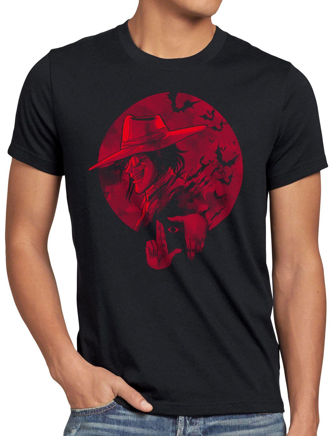 style3 Print-Shirt Herren T-Shirt Hell Yeah alucard anime manga hellsing