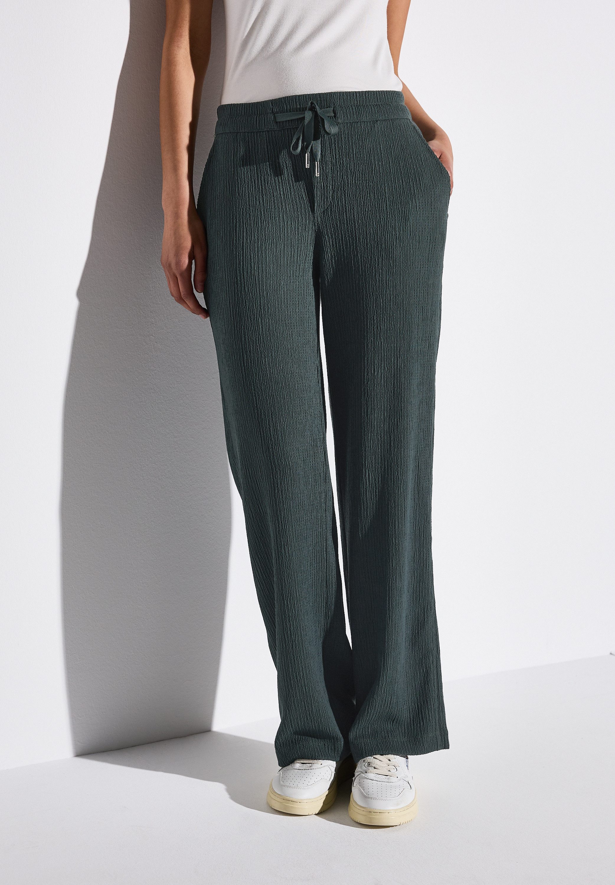 STREET ONE Stoffhose Sommerhose mit Struktur günstig online kaufen