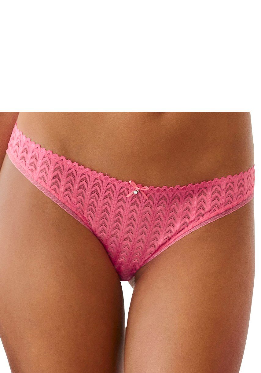 s.Oliver Slip aus dezent transparenter Spitze in graphischer Optik pink | Klassische Slips