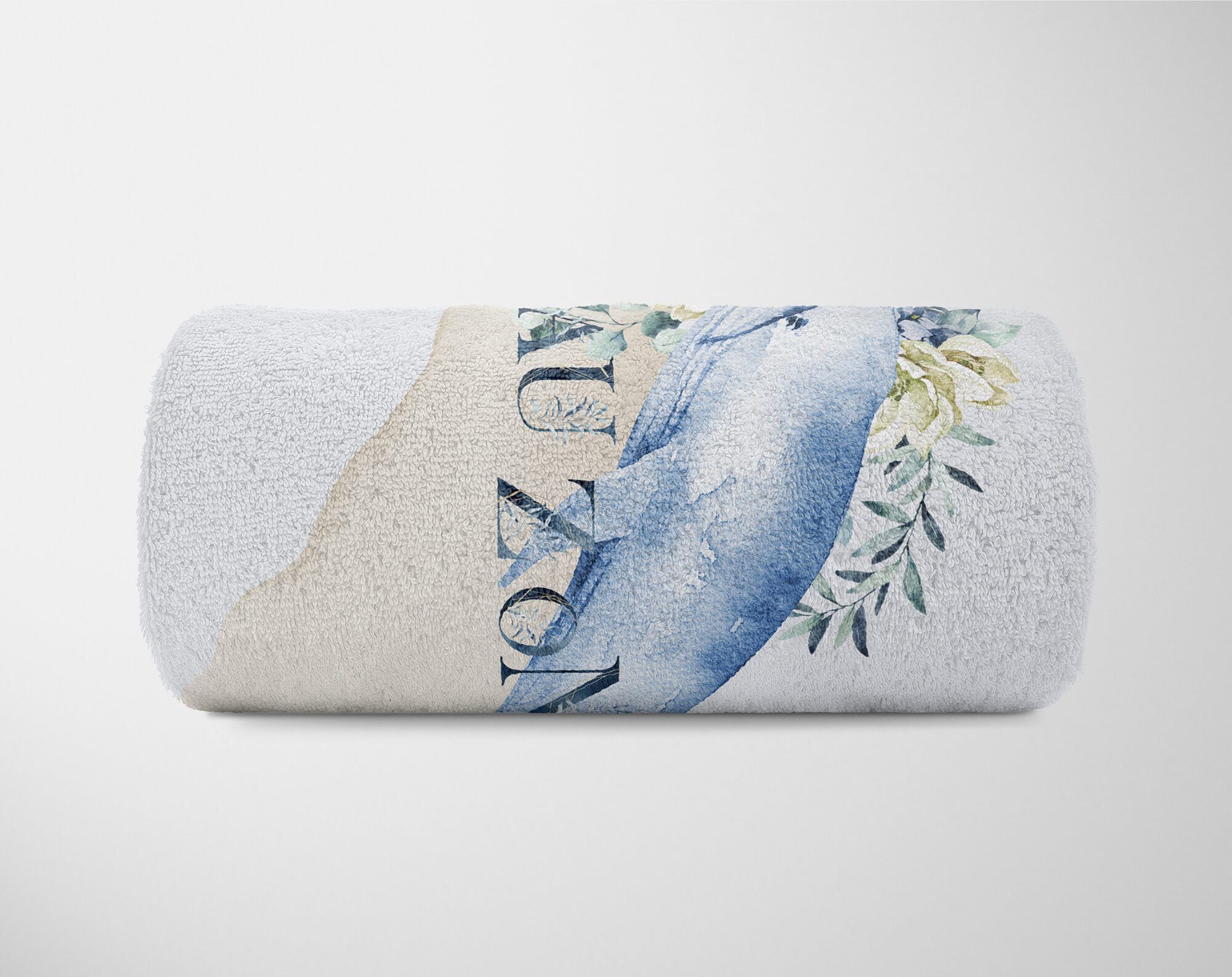 Ozean Blauwal Motiv, Art Handtuch Kunstvoll (1-St), Baumwolle-Polyester-Mix Sinus Saunatuch Blumen Handtuch Handtücher Strandhandtuch Kuscheldecke