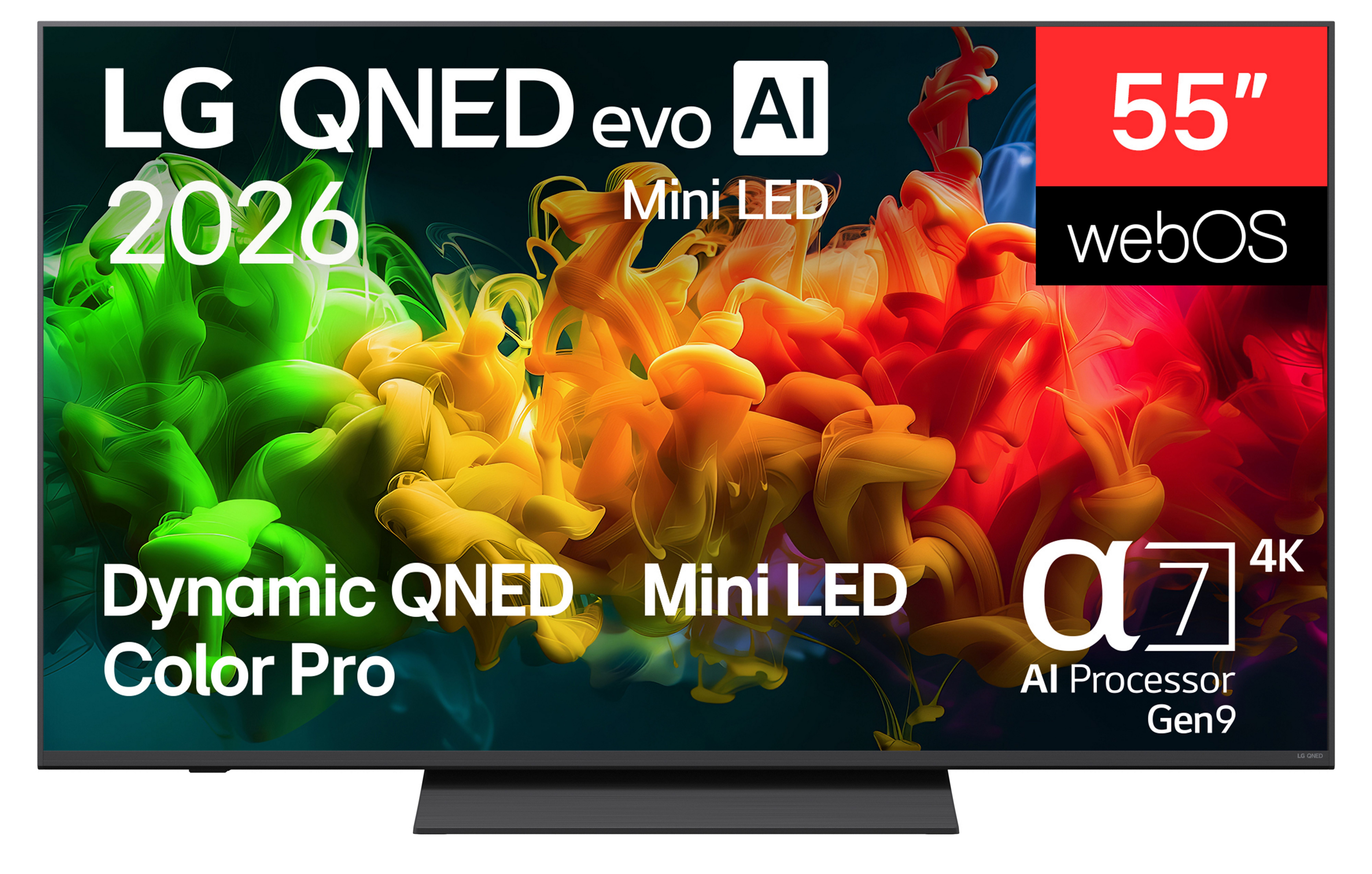 LG 55QNED80B6B Mini-LED-Fernseher (139 cm/55 Zoll, 4K Ultra HD, Smart-TV, Dynamic QNED Color Pro mit 100 % Farbvolumen)