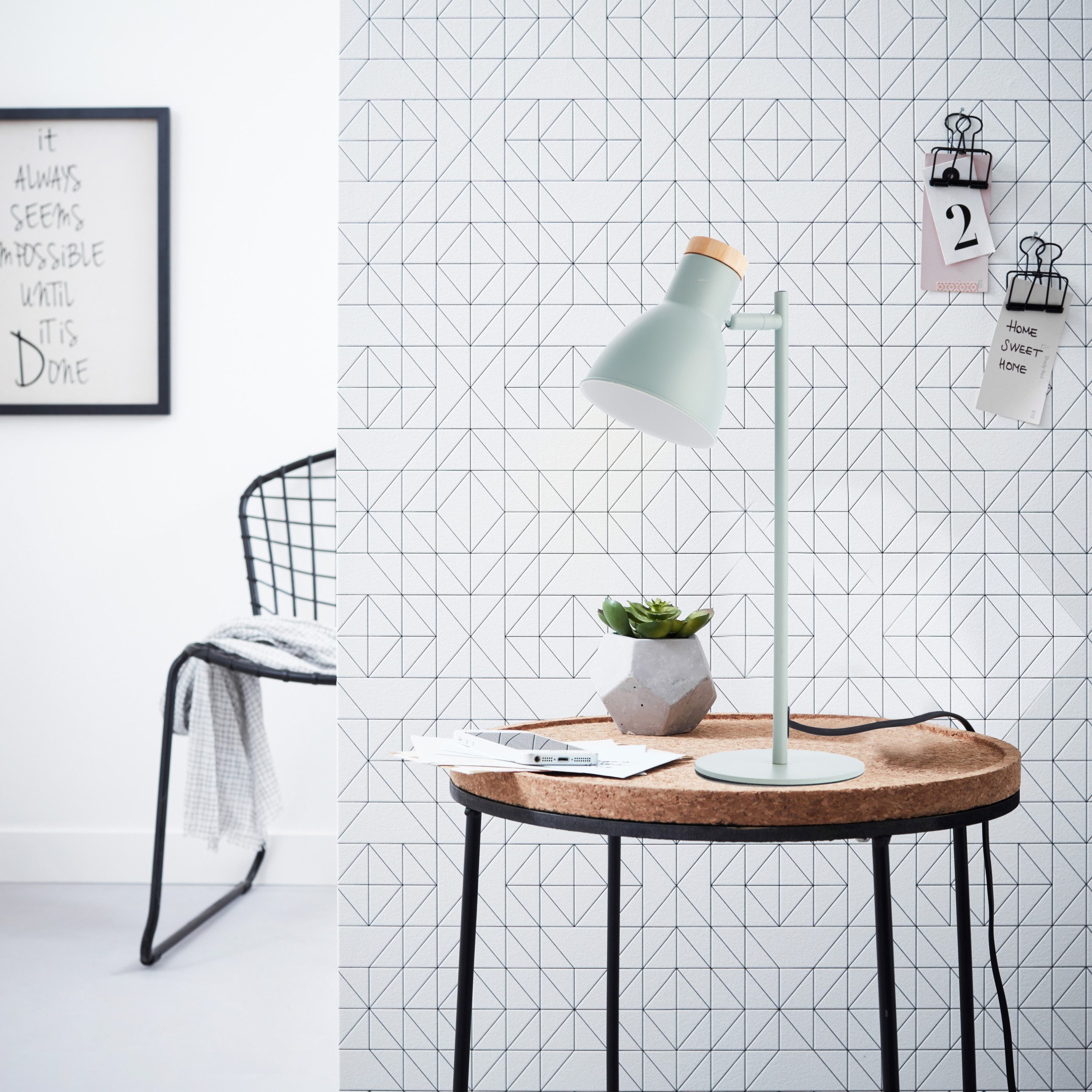 Lightbox Tischleuchte, ohne Leuchtmittel, Tischlampe, 44 cm Höhe, Kopf schw günstig online kaufen