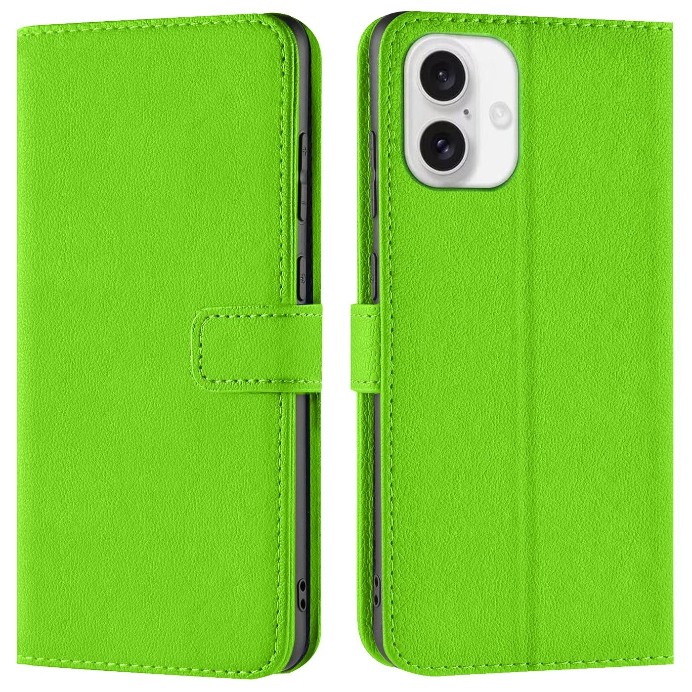 CoolGadget Handyhülle Wallet Klapp Tasche Book Case für Apple iPhone 16 6,1 Zoll, Hülle Klapphülle Flip Cover Etui Schutzhülle