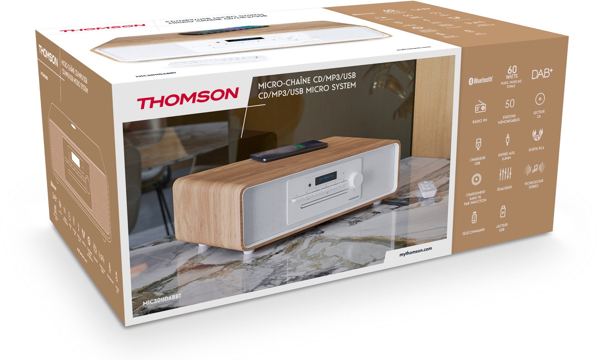 Thomson Bluetooth Kompaktanlage Induktion MIC301IDABBT USB DAB+ Radio TH388688 Kompaktanlage