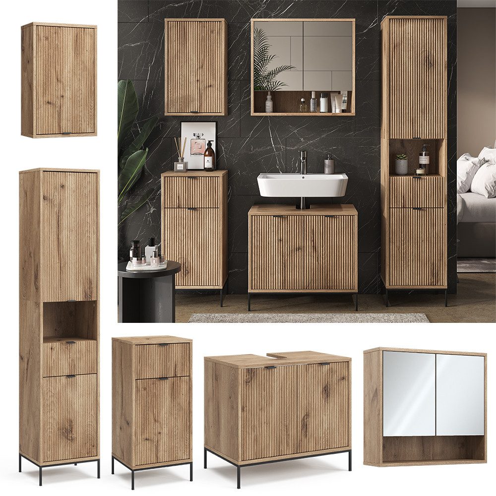 Vicco Badmöbel-Set Eliza, Viking Oak, 5 günstig online kaufen