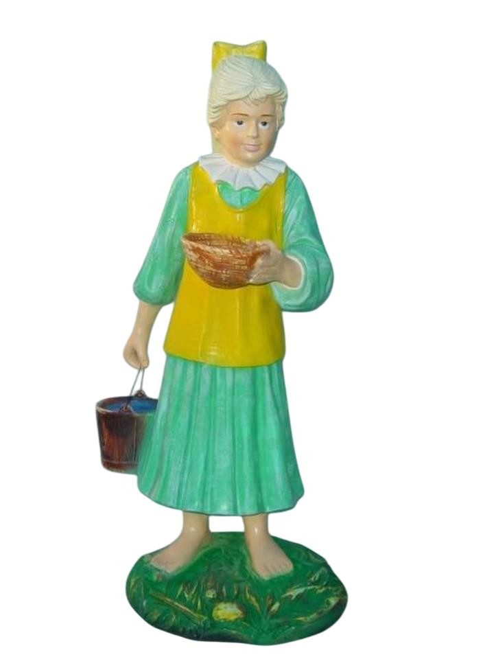 JVmoebel Skulptur Bunte Mädchen Figur aus Kunststoff für Garten und Innenräume (1 St), Made in Europe