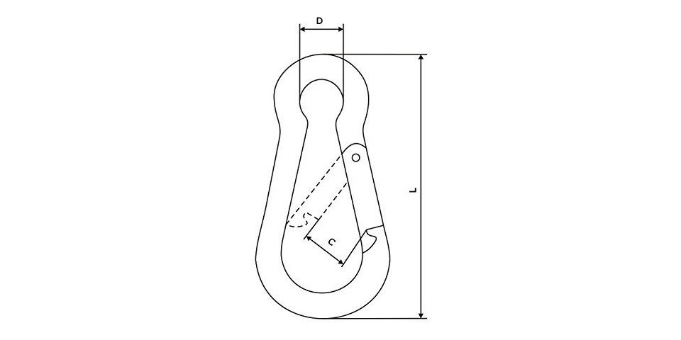 DQ-PP Karabiner DQ-PP 20x KARABINERHAKEN 4-11mm, feuerwehr karabiner haken, galvanisch, Seilzubehör, Zubehör, Seil, Drahtseil, Zubehörteile
