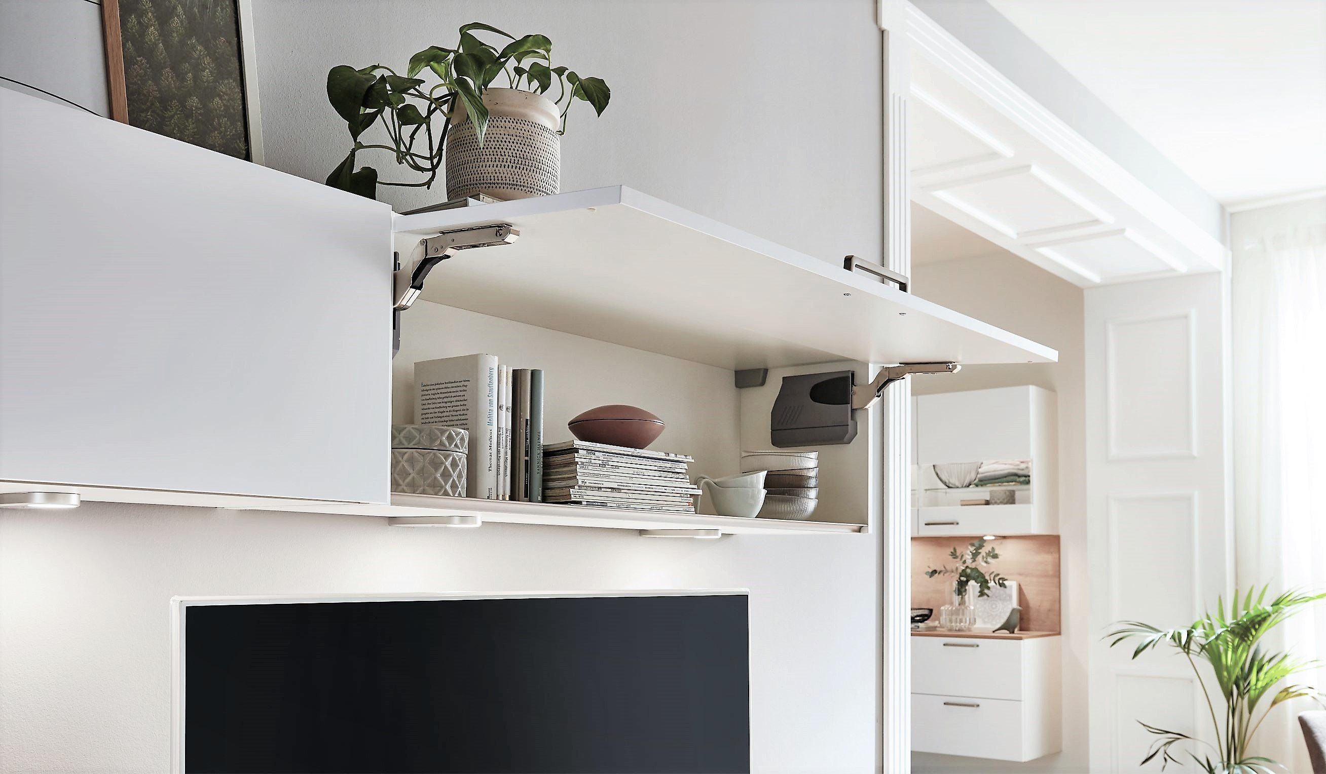 nobilia® Klapphängeschrank WK60-36 Metallgriff Edelstahlfarbig 263, hochwertig + komplett vormontiert