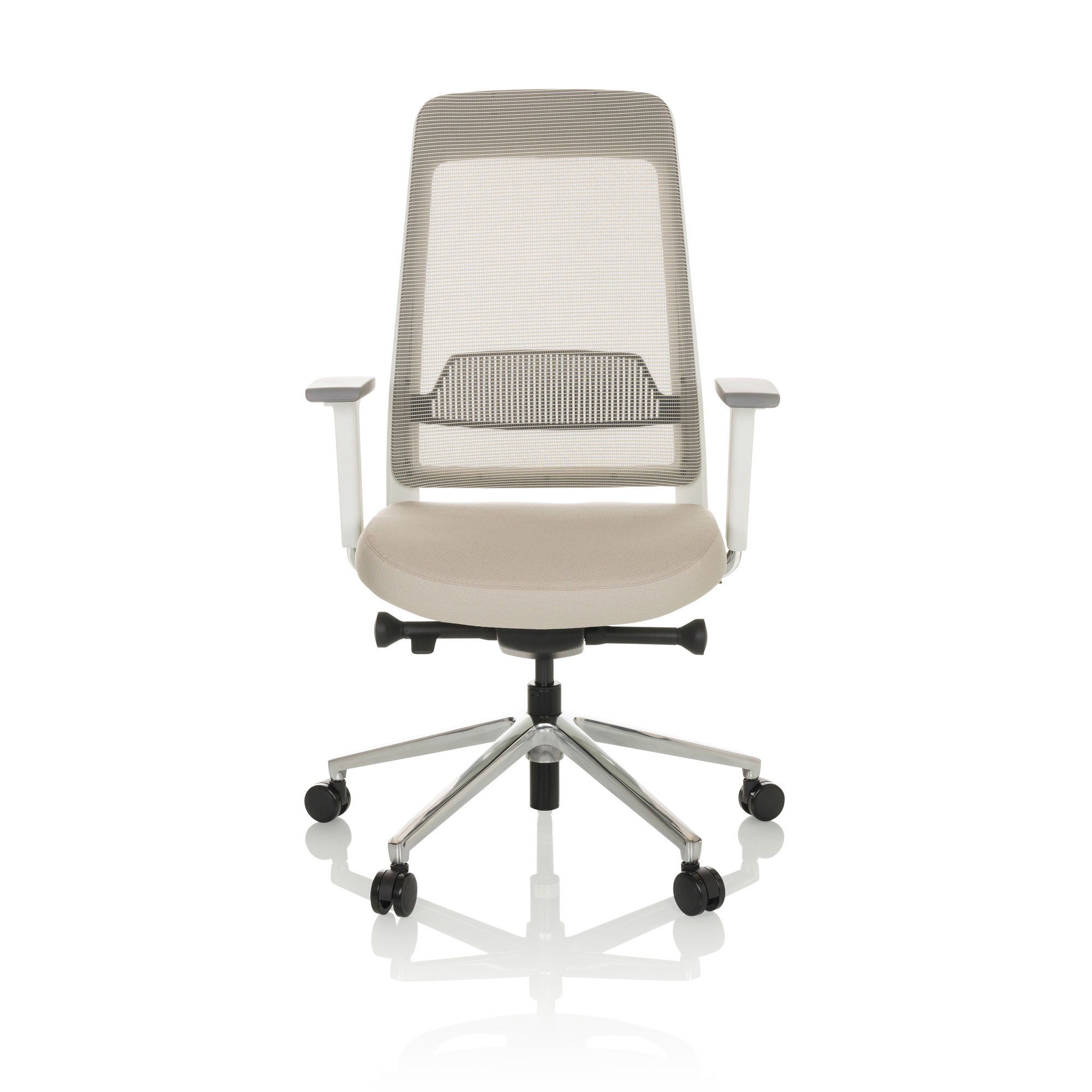 hjh OFFICE Drehstuhl Profi Bürostuhl CHIARO T2 WHITE Stoff/Netzstoff (1 St), Schreibtischstuhl ergonomisch
