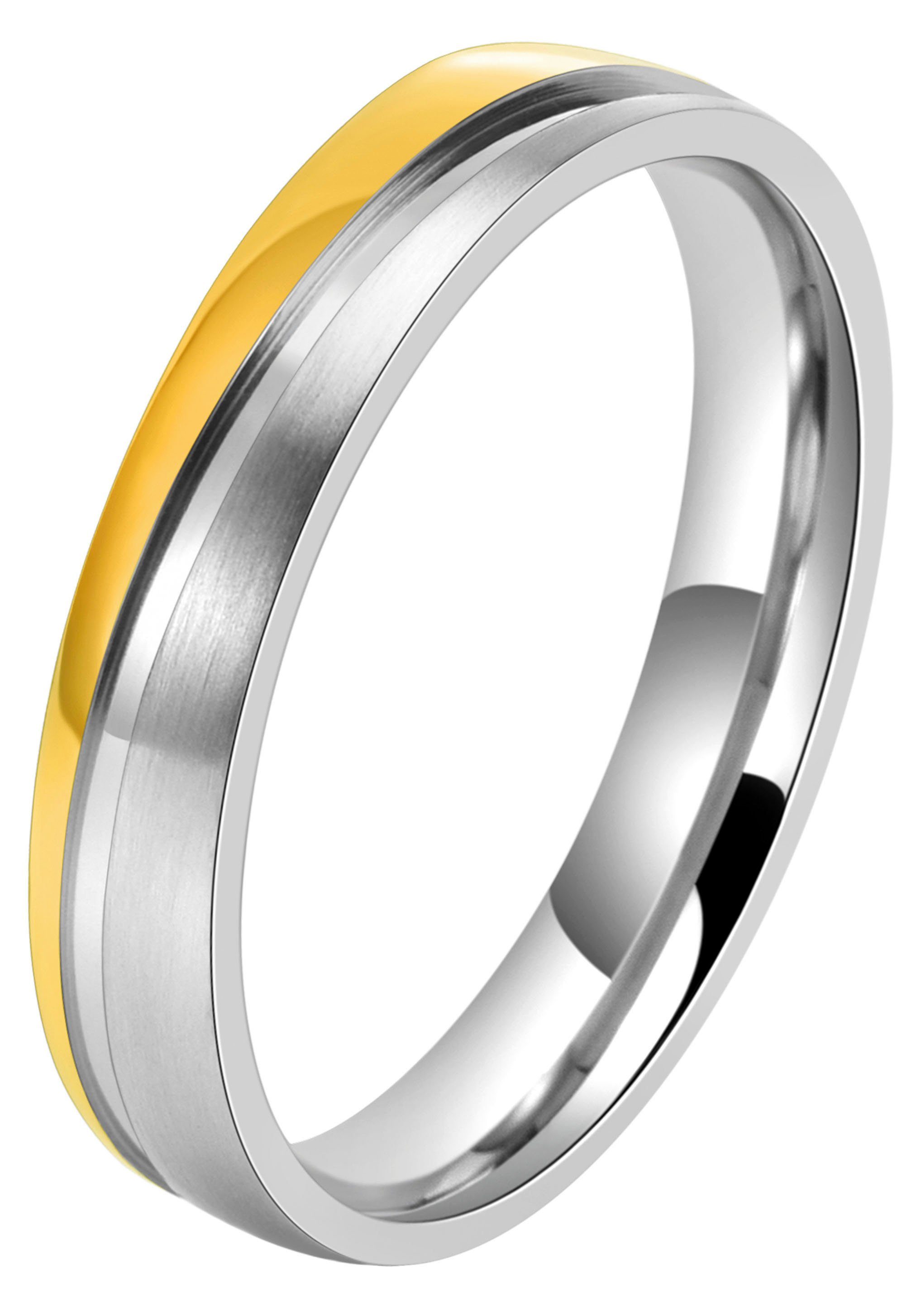 DOOSTI Trauring Schmuck Edelstahl Partnerring Ehering Trauring Zirkonia ohne mit o. Geschenk LIEBE