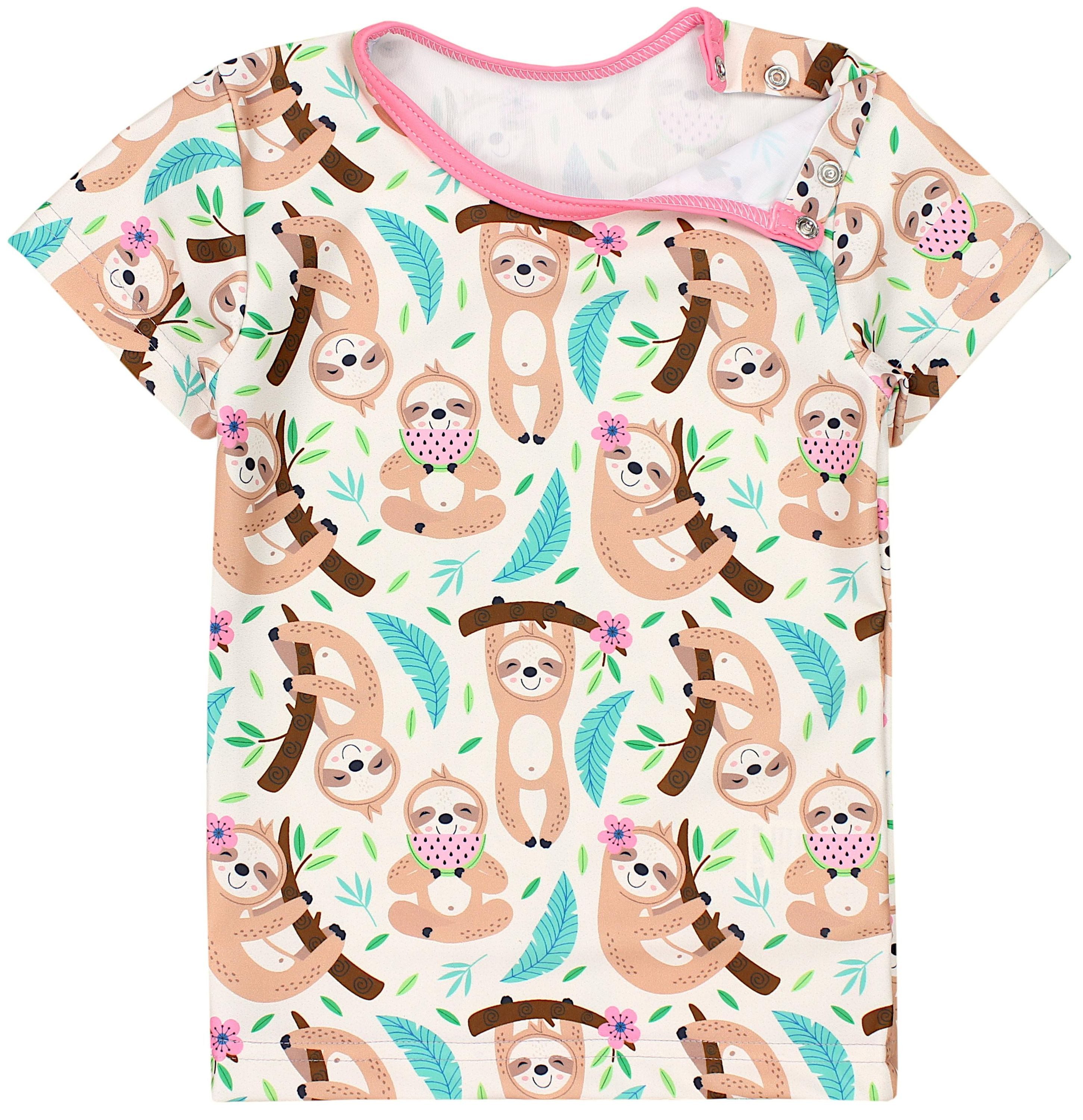 Aquarti Badeanzug Baby Mädchen Zweiteiler Kinder Badeanzug Set Shirt Badehose UV-Schutz